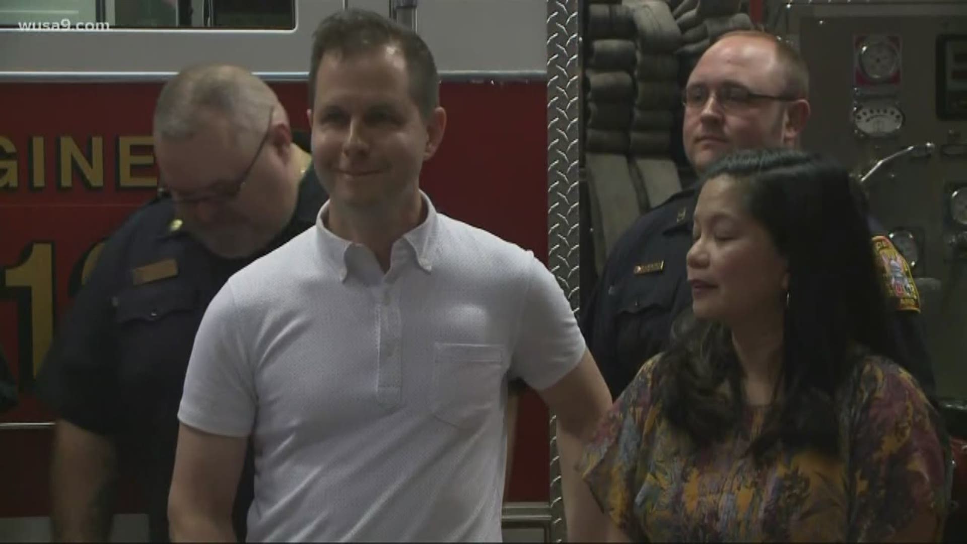 A Capitol Hill man had a very special reunion today... with the men and women who brought him back to life after he went into cardiac arrest during a run.