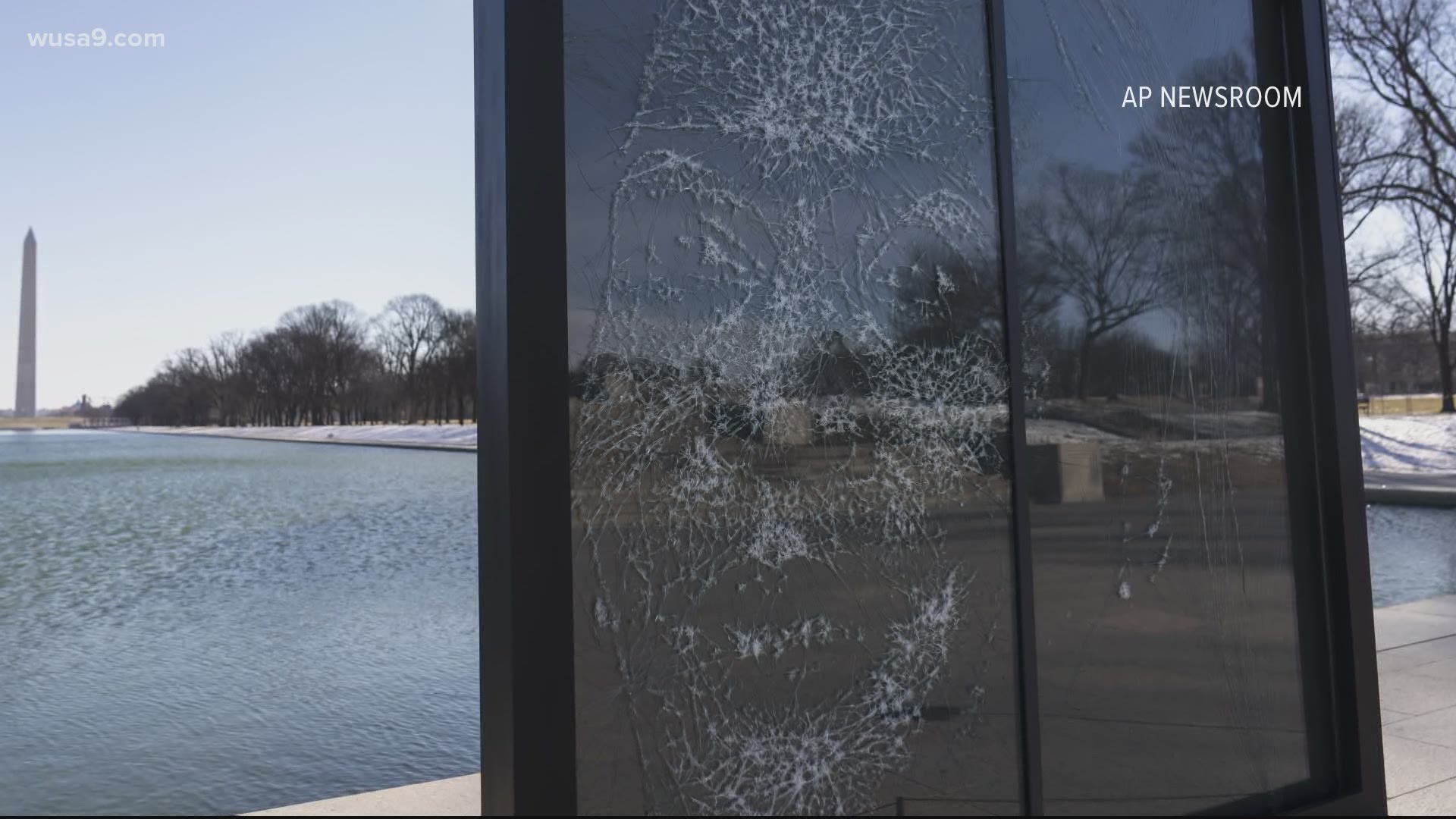 The portrait will be on display at the Lincoln Memorial through Saturday.