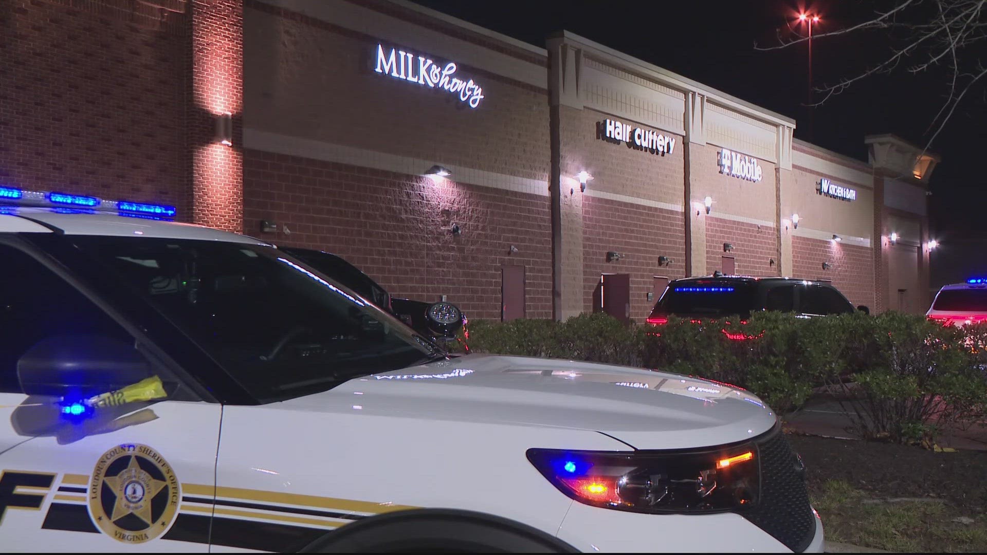 Deputies are asking people to stay away from a popular shopping plaza in Sterling after a shooting on Monday.