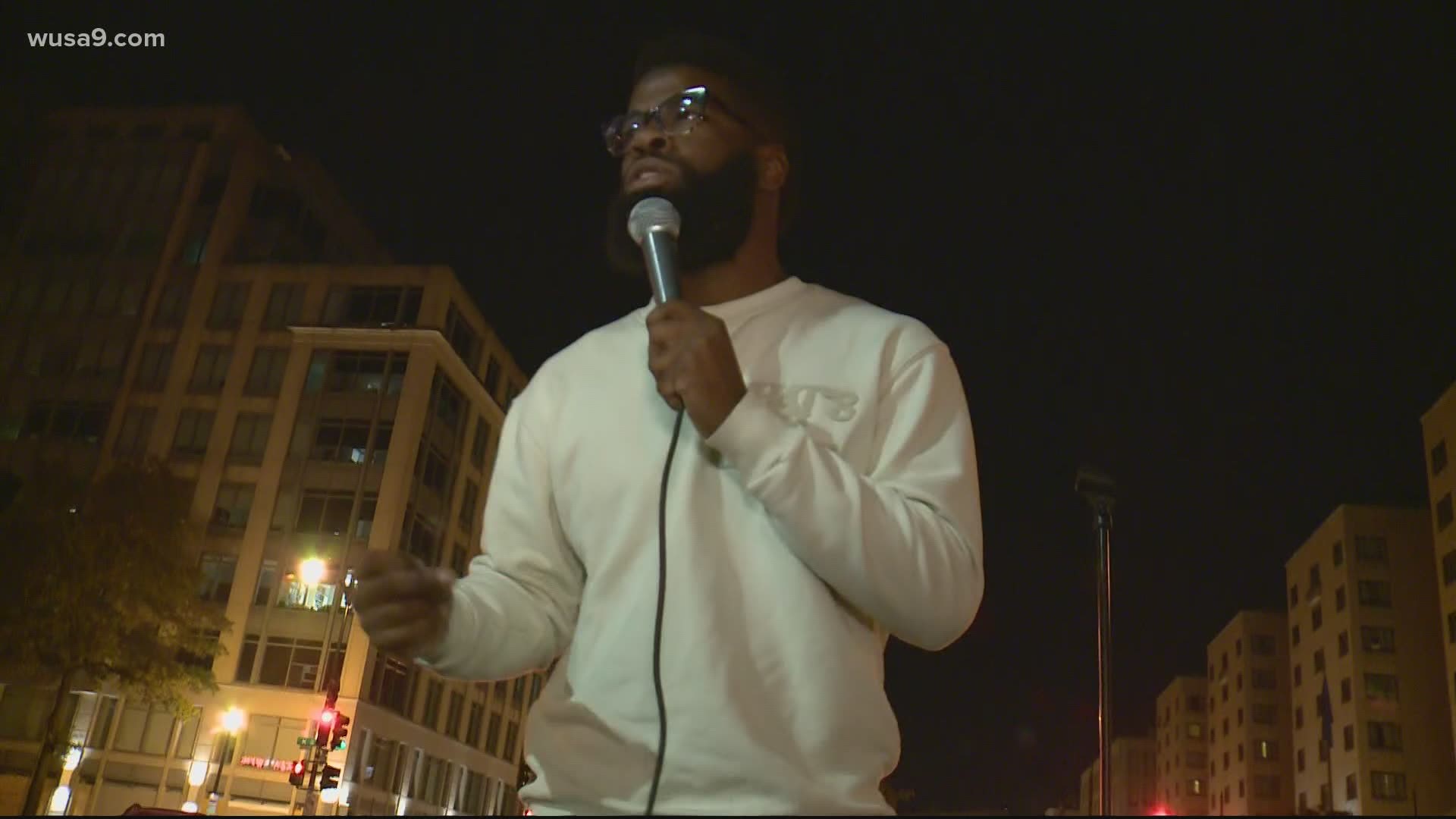 Kenny Sway used his musical talents to move crowds during protests this summer, and now he's back to "share his gift."
