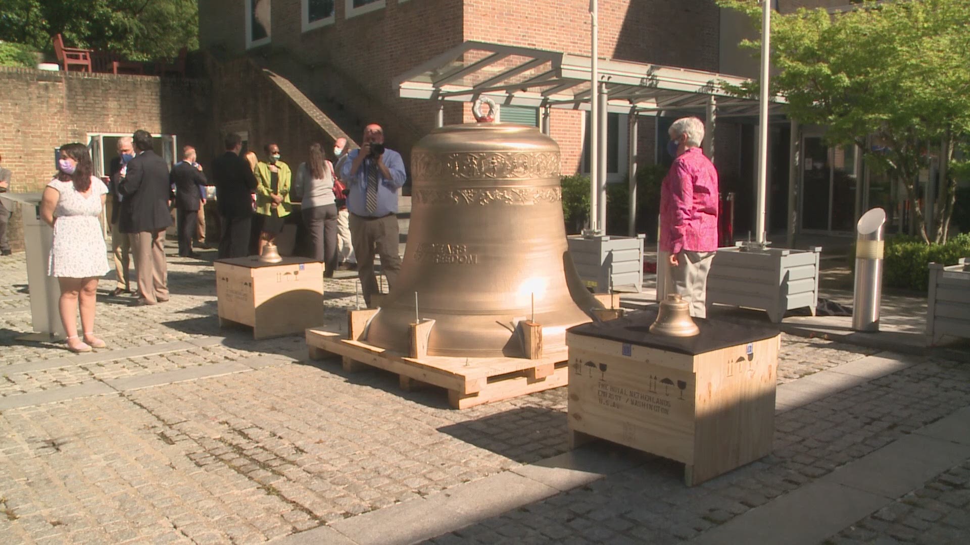Three bells named for influential Americans have been unveiled at a new exhibit at the Netherlands Embassy in the District.