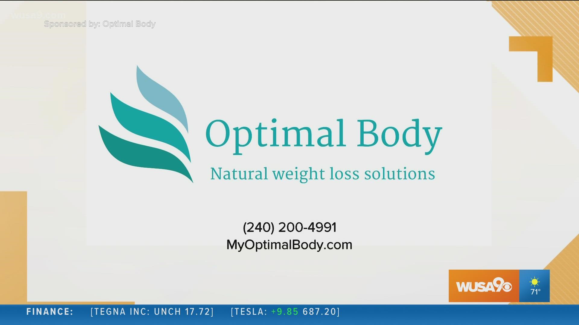 Sponsored by Optimal Body. Visit MyOptimalBody.com or call 240-200-4991 to start your weight loss journey.