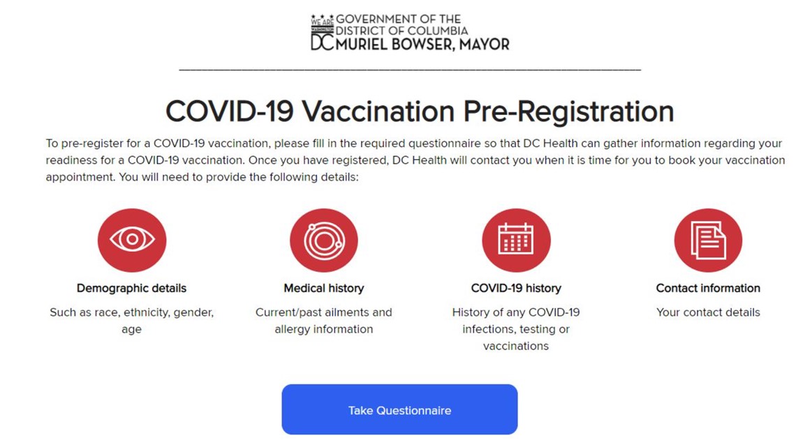 DC launches new COVID-19 vaccine pre-registration website...seemingly with no issues