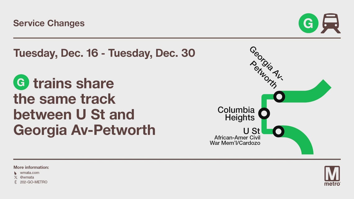 Wmata Operations WMATA is starting construction and single tracking between U-Street and ...