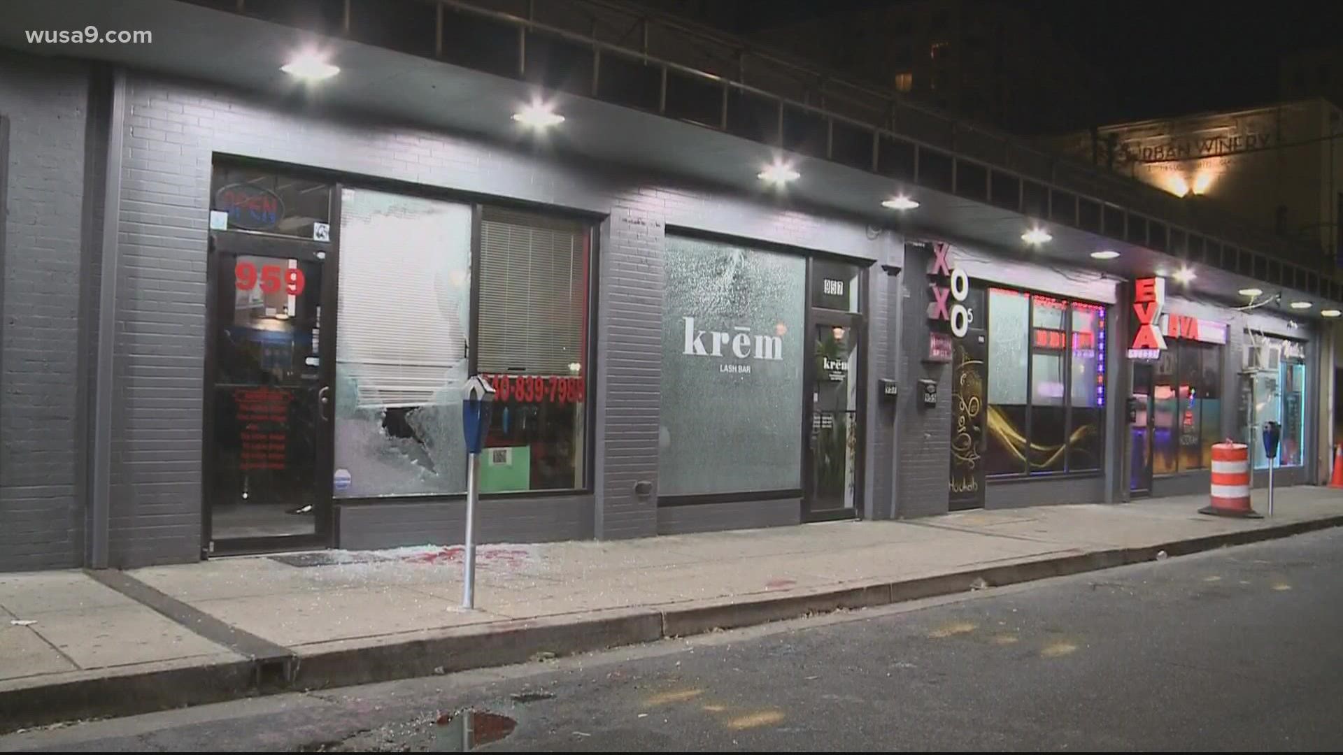 Five Silver Spring businesses were damaged by bullets from an overnight shooting. Residents and business owners are shaken by the rise of crime in the area.