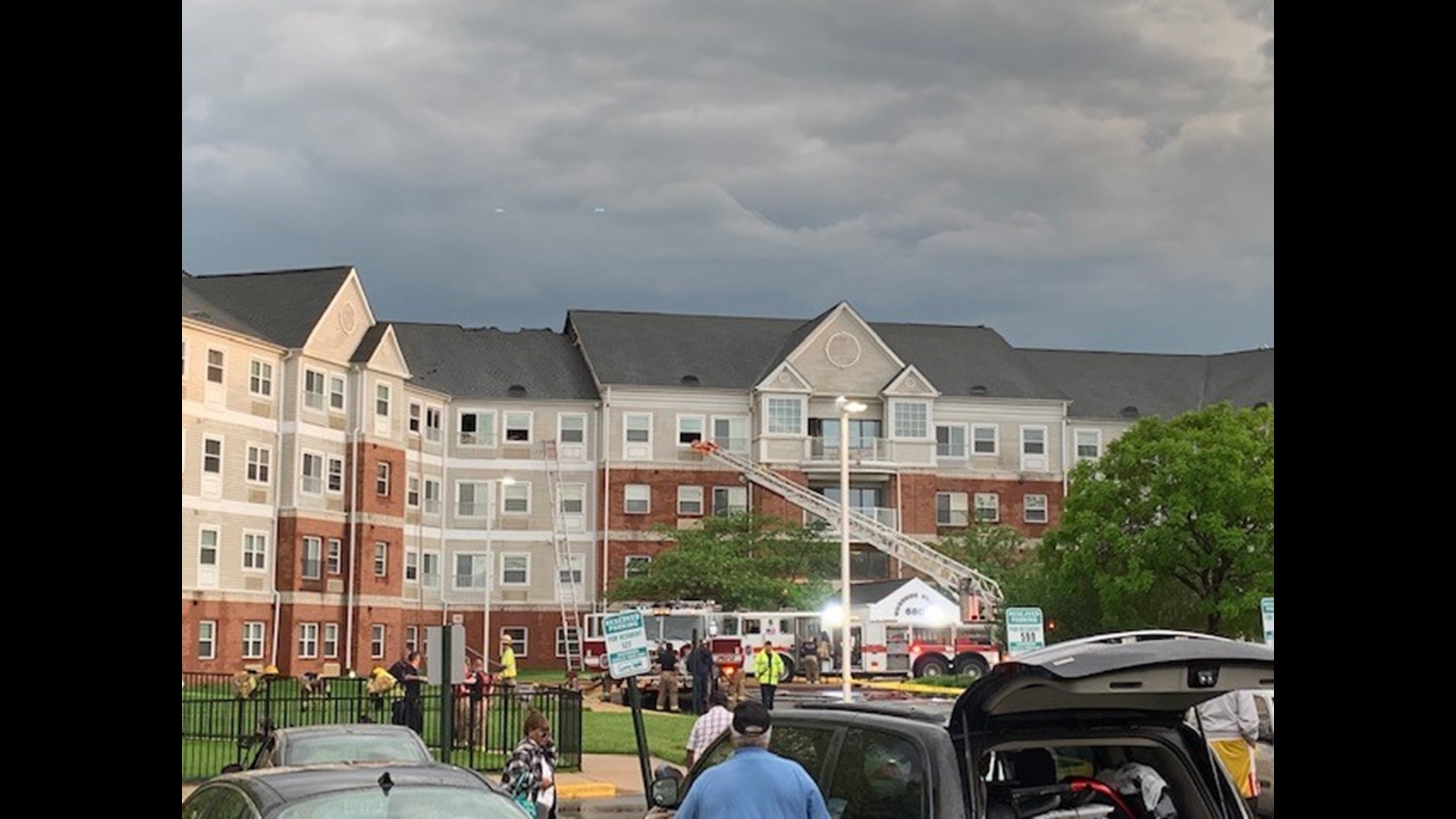 Lightning strike starts fire at senior living apartment complex | wusa9.com