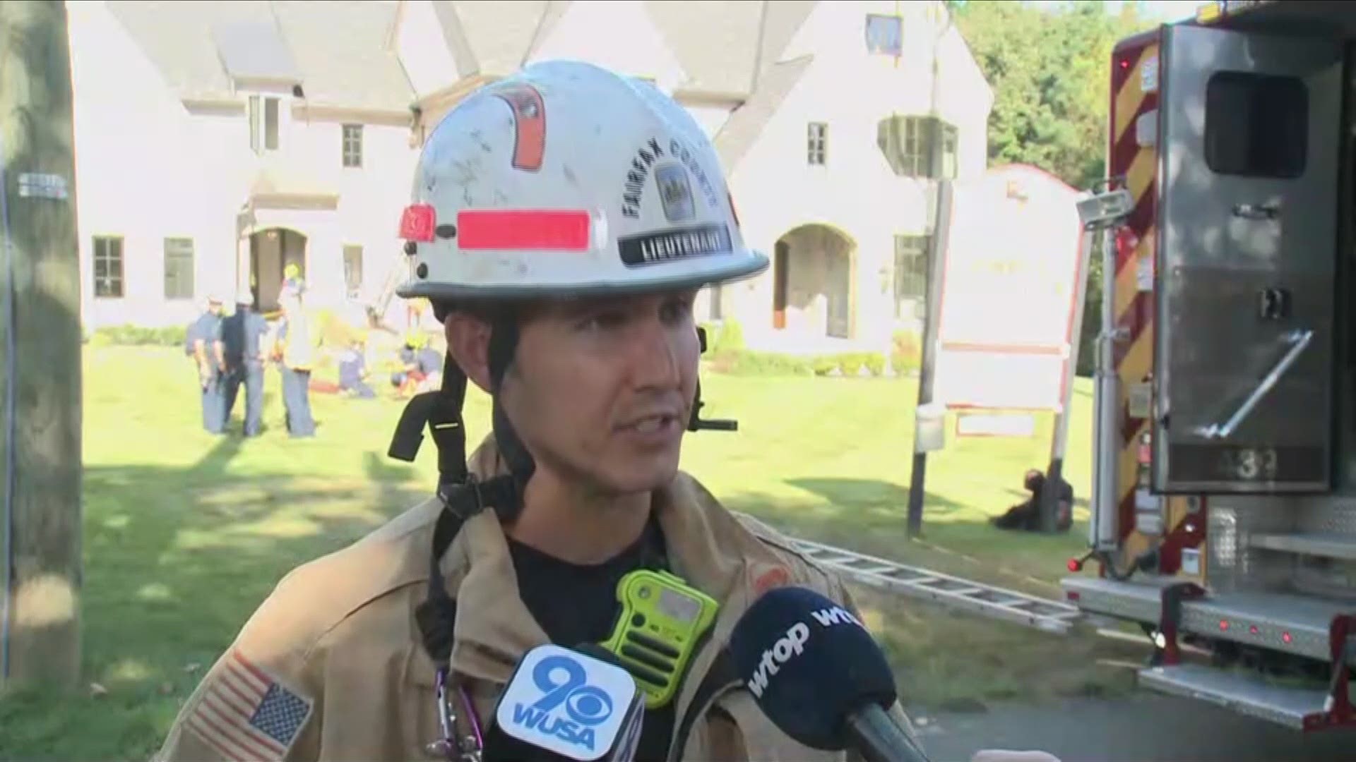 Fairfax County fire crews rescued a person from a trench on Wednesday morning.