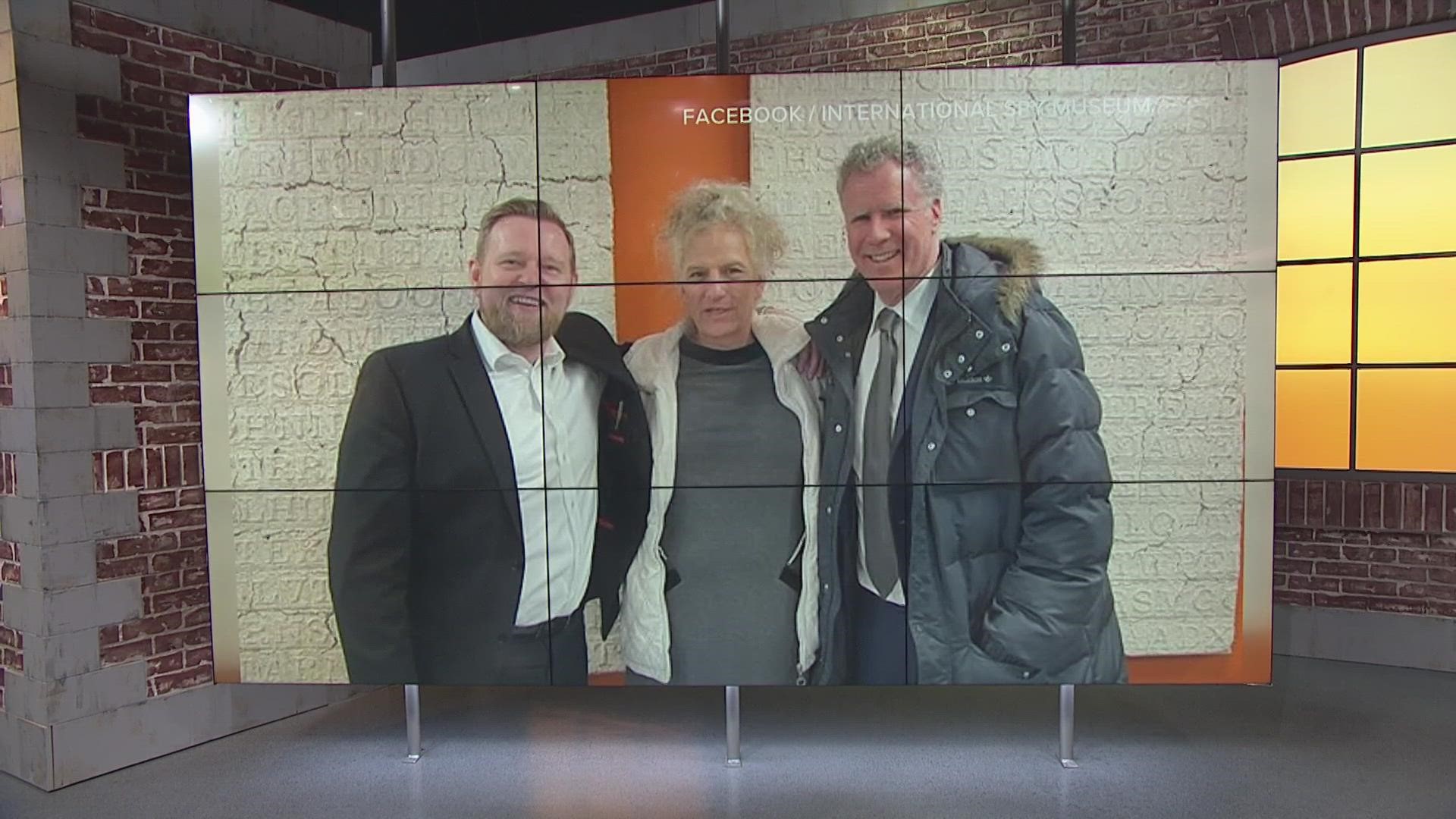Comedian Will Ferrell showed up at the "International Spy Museum" in Southwest DC Sunday.