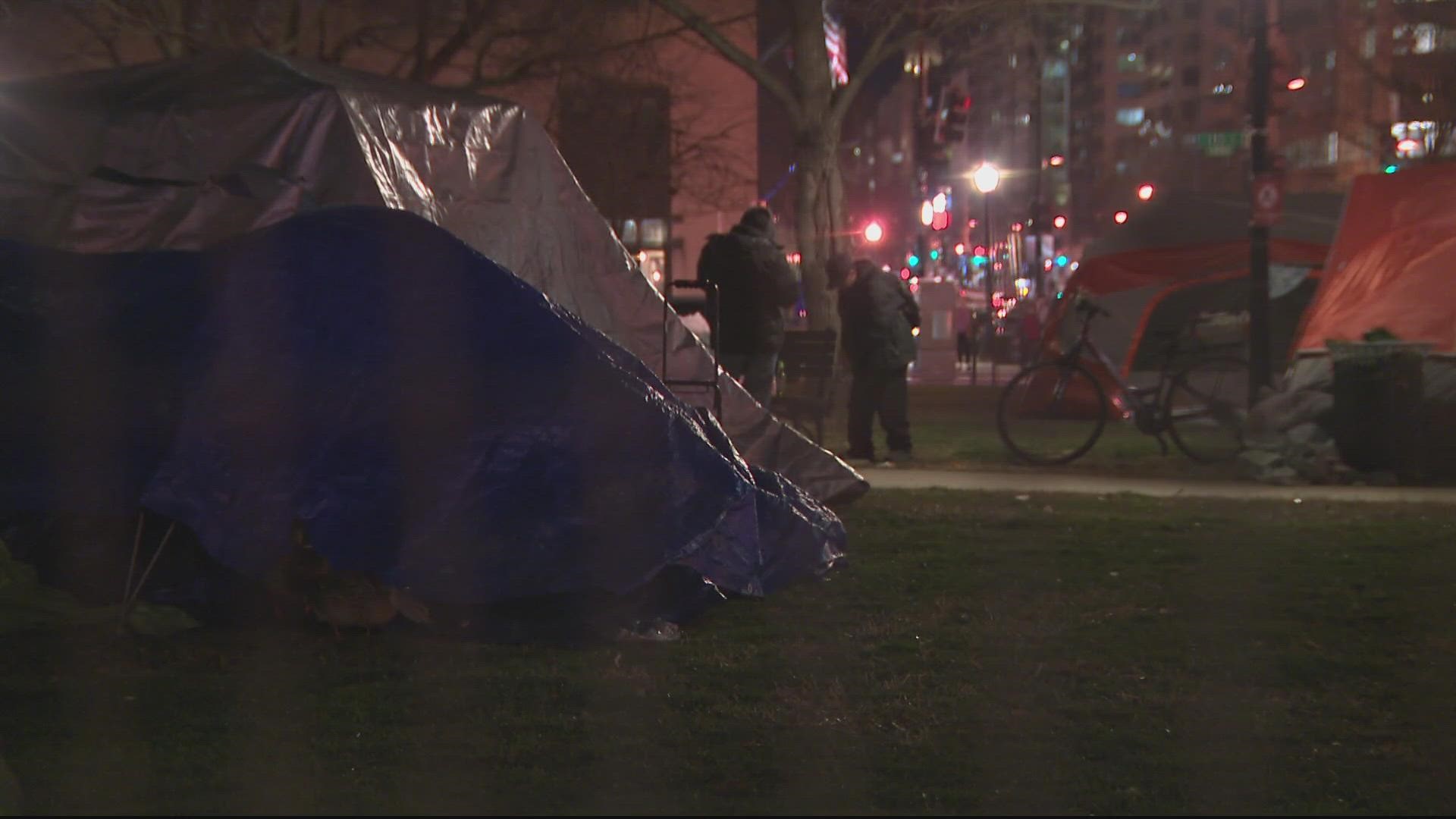 The National Park Service had originally planned to clear the encampment on April 12. The new clear-out date is now Wednesday.