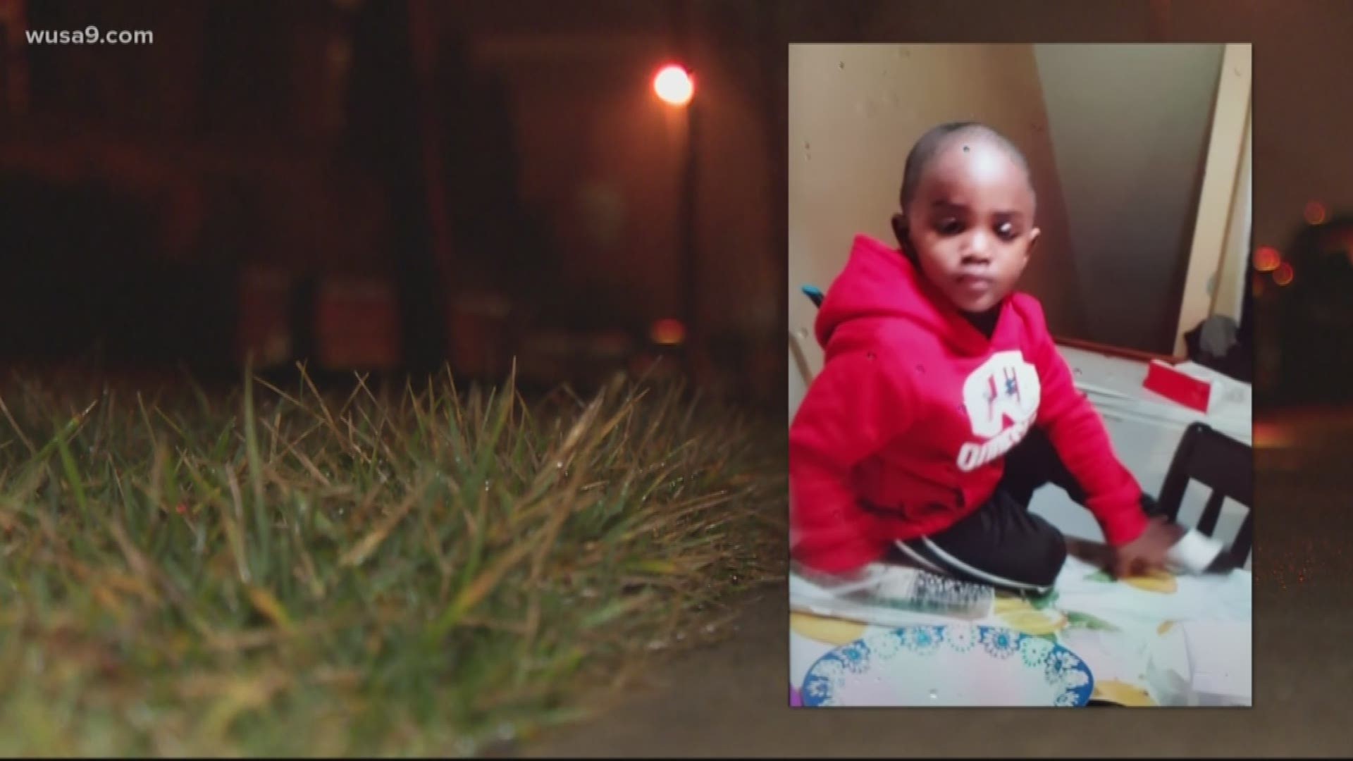 Police said two-year-old Ethan Adeyemi had wandered from his home around 10 p.m. Wednesday. A postal worker found him alone Thursday morning on the side of I-95.