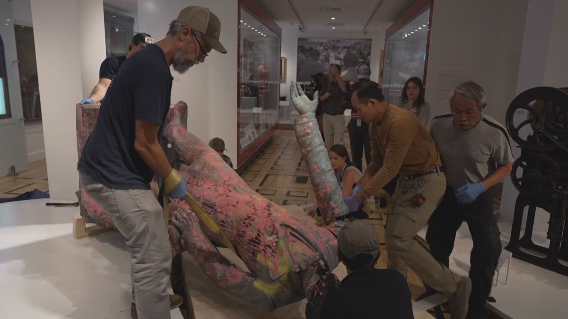 A bronze Jefferson Davis statue that was toppled during George Floyd protests is headed to California.