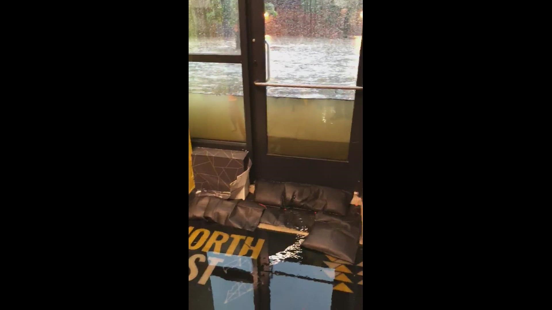 DC-based pet care company "District Dogs" records flooding at their facility. CREDIT: @jacobhensley