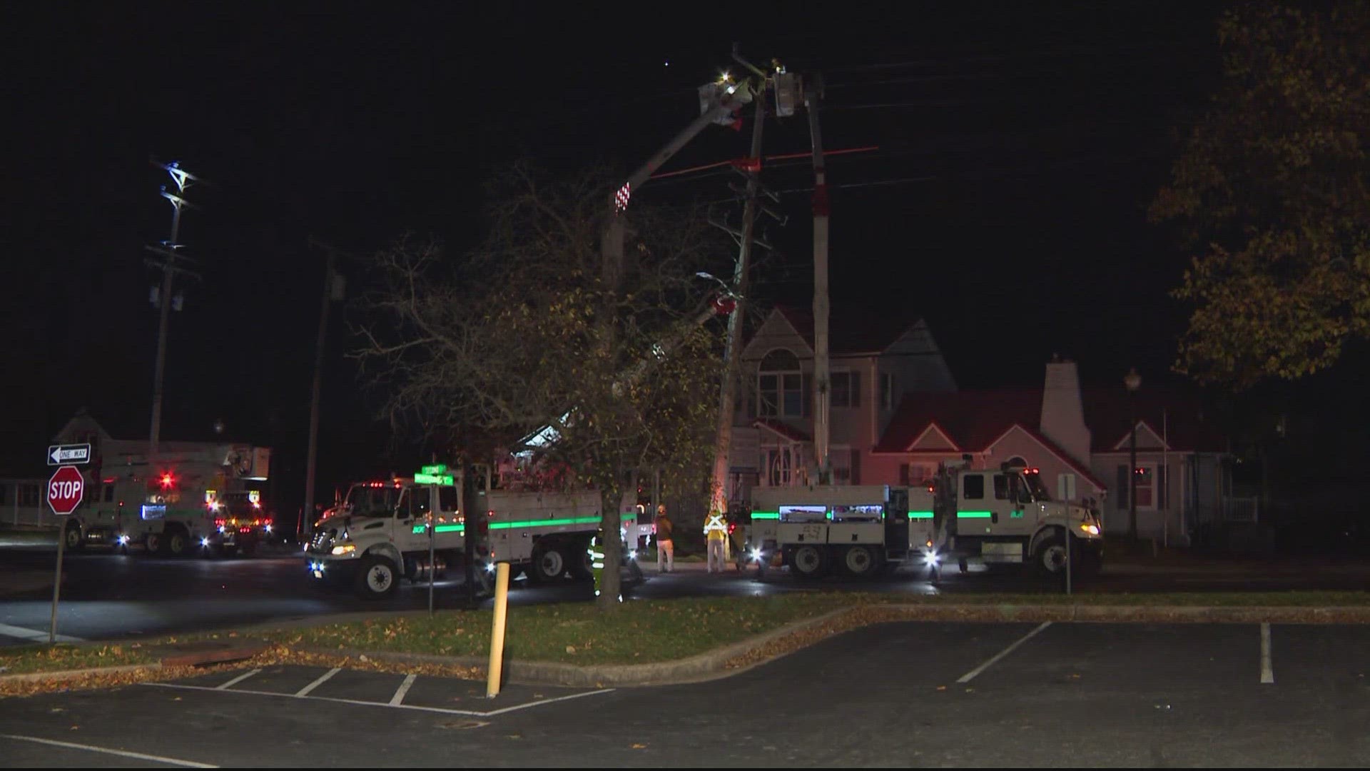 Police say one driver struck a power pole around 9:30 Wednesday night.