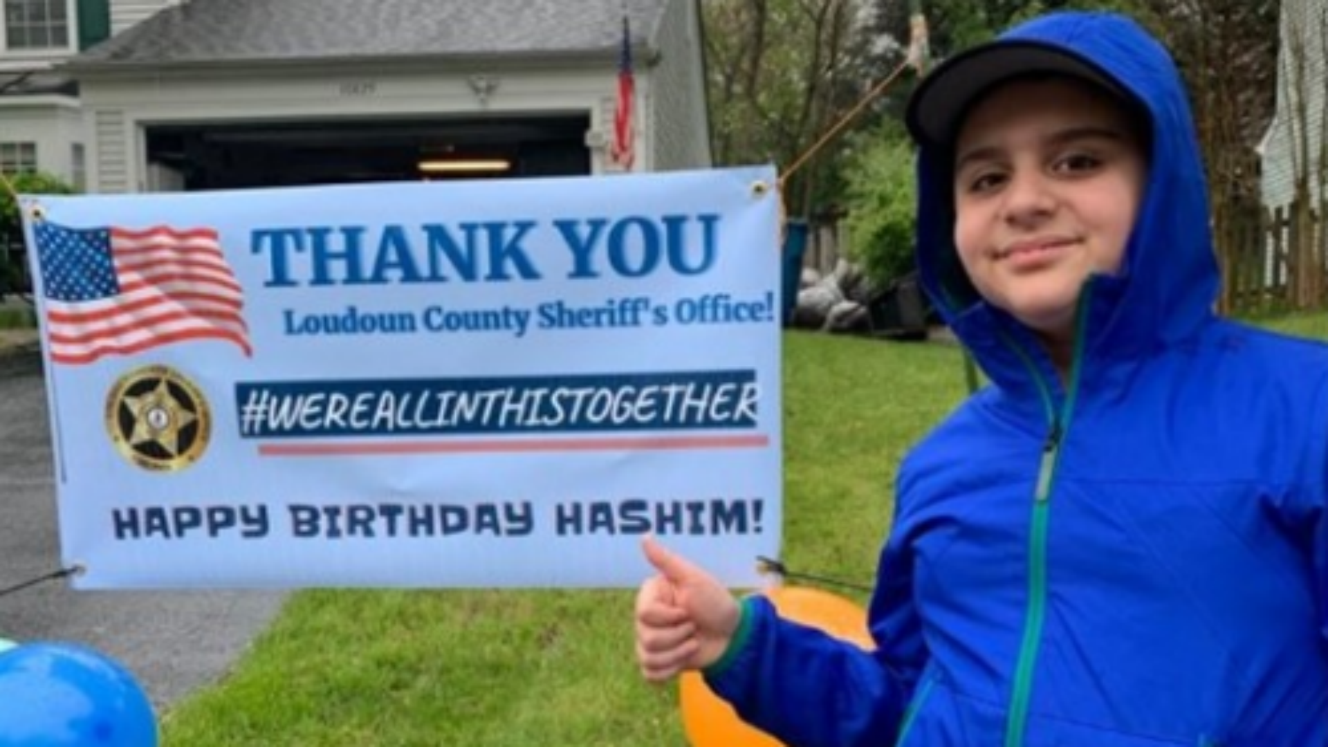 Loudoun County sheriff's deputies surprised a boy on his 11th birthday this week by leading a parade past his home.