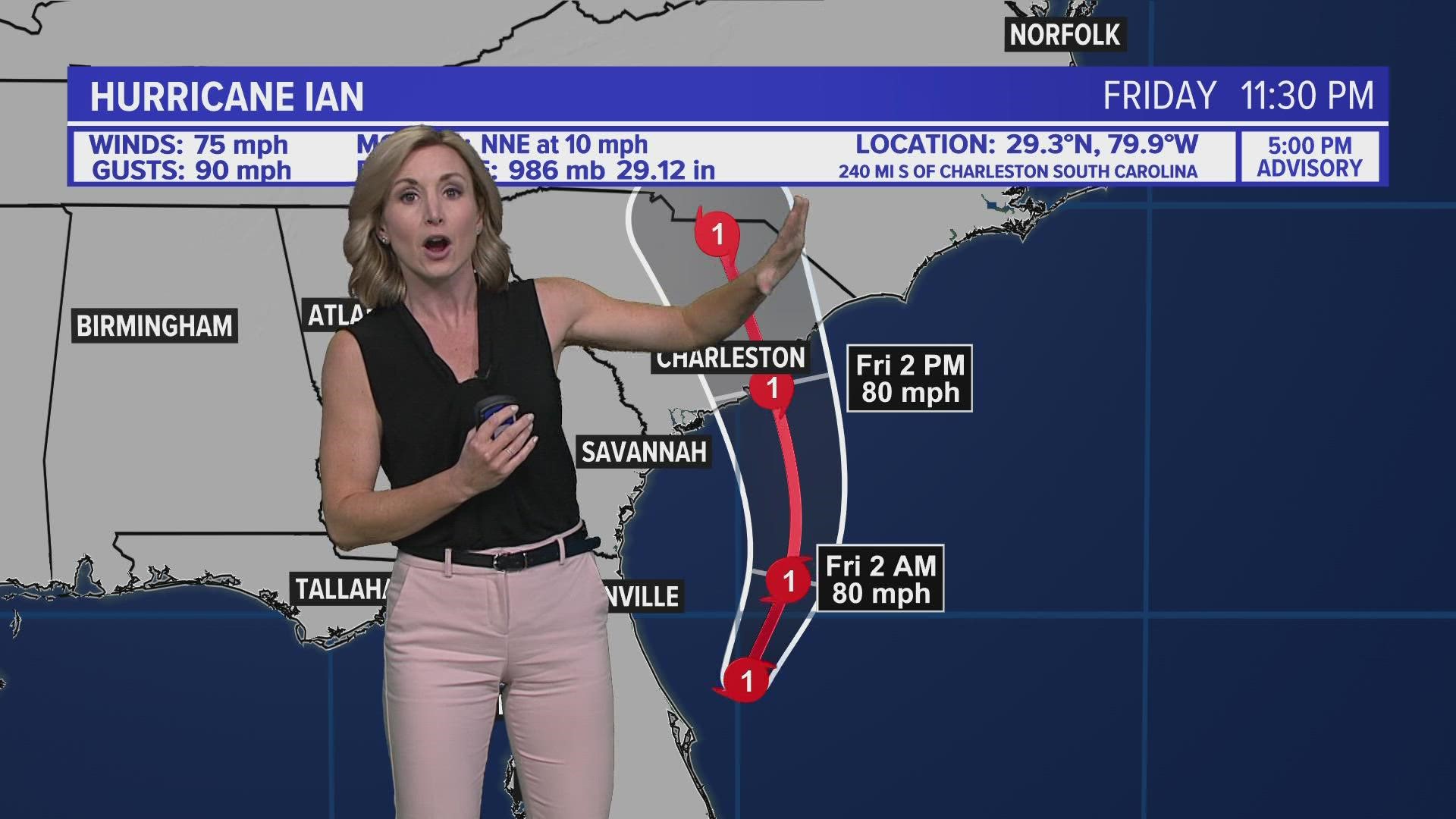 Ian is still a major threat as it makes it's way from Florida north to our area. Meterolgoist Kaitlyn McGrath is tracking the storm's path.