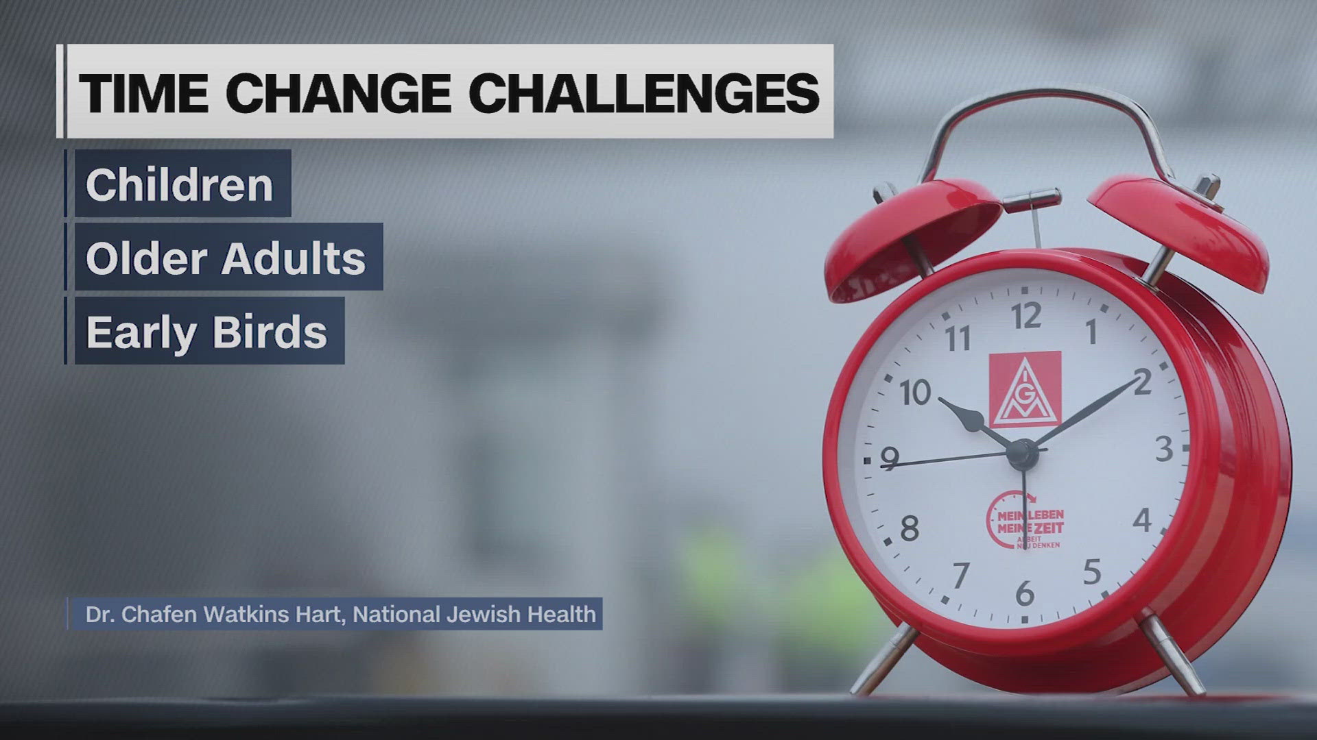 Dr. Chafen Watkins Hart, Pediatric Sleep Specialist - Anytime there's a big time change, we tend to lose sleep or experience lower quality sleep.