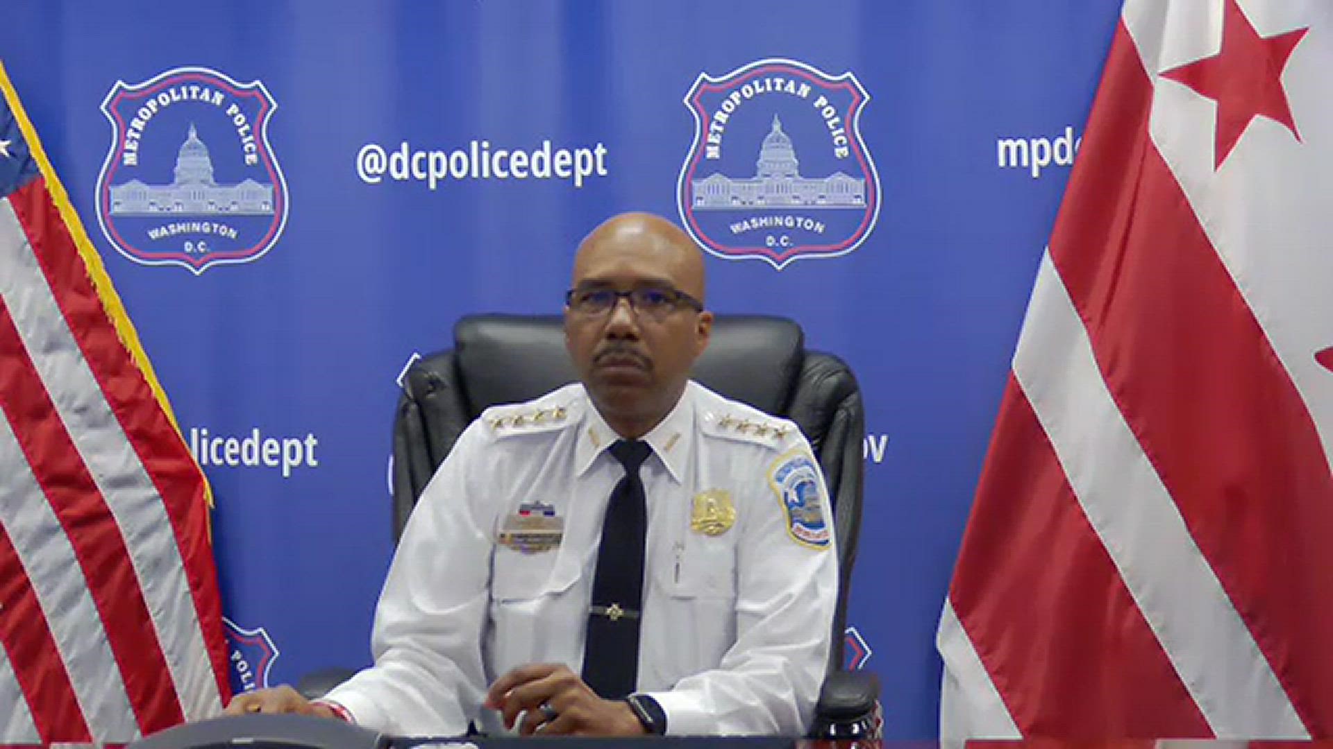 Contee speaks on the quadruple shooting, the fatal shooting of a woman dressed as a Special Police officer, and gun violence in general in the District.