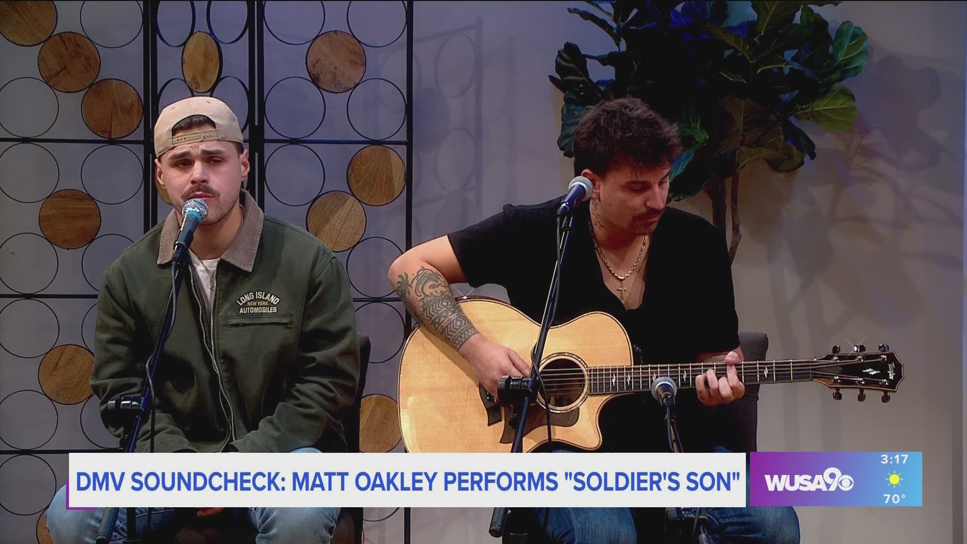 DMV Native & Country Music Artist Matt Oakley performs his song 'Soldier’s Son' for the DMV Soundcheck.