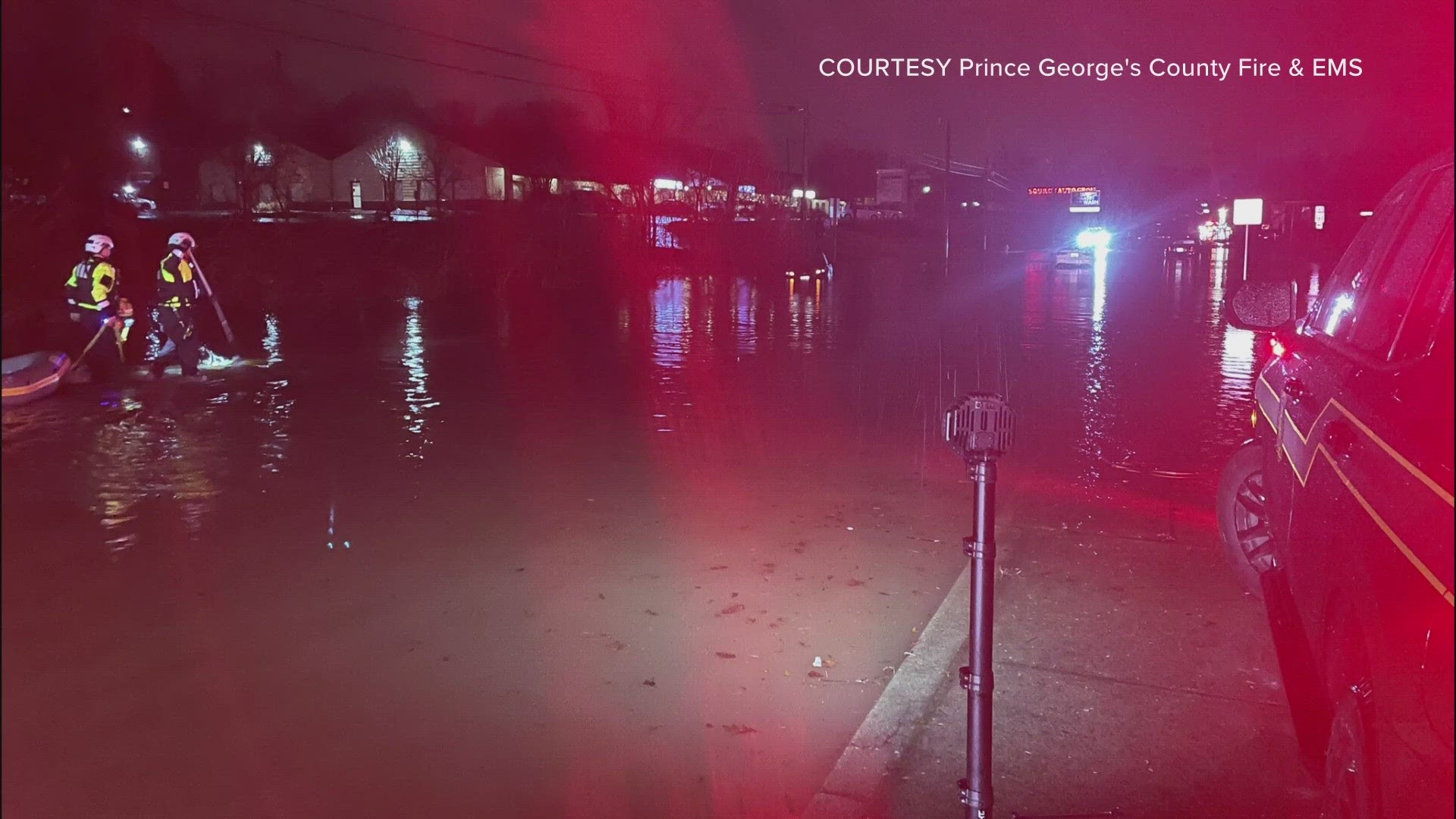 Heavy rain caused flooding in Prince George's County and elsewhere