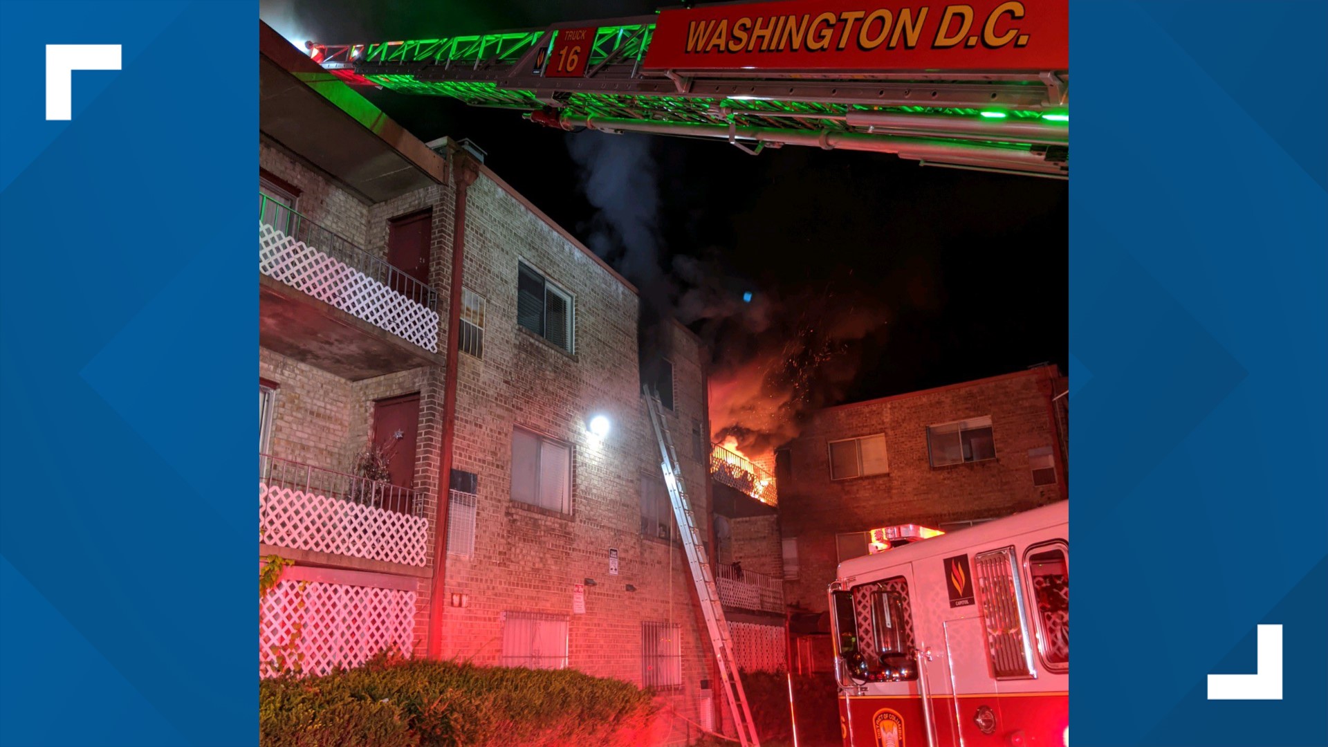 Washington DC apartment fire blaze leaves multiple people hurt
