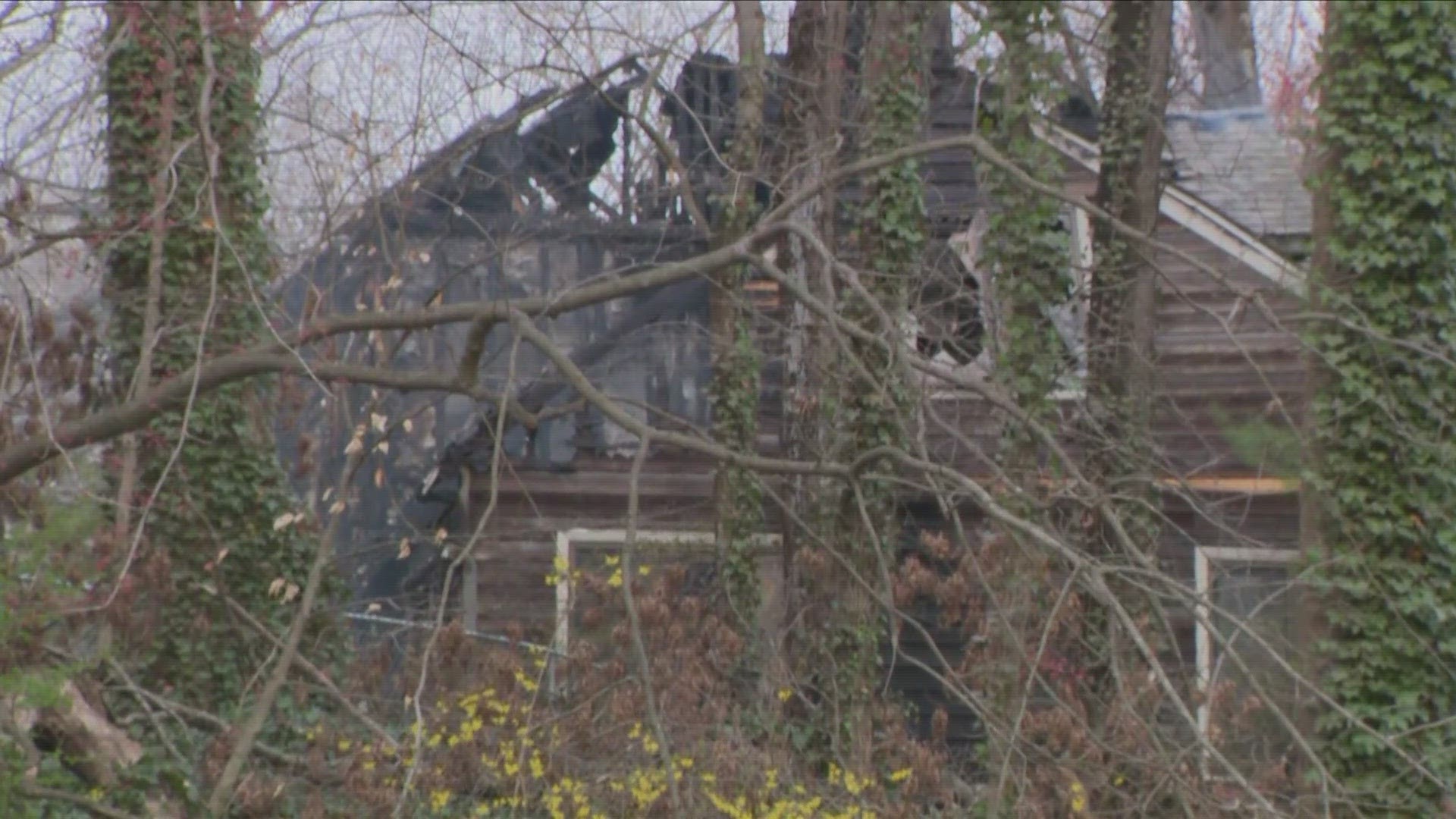 Firefighters still have not said whether anyone was inside the home at the time of the fire.