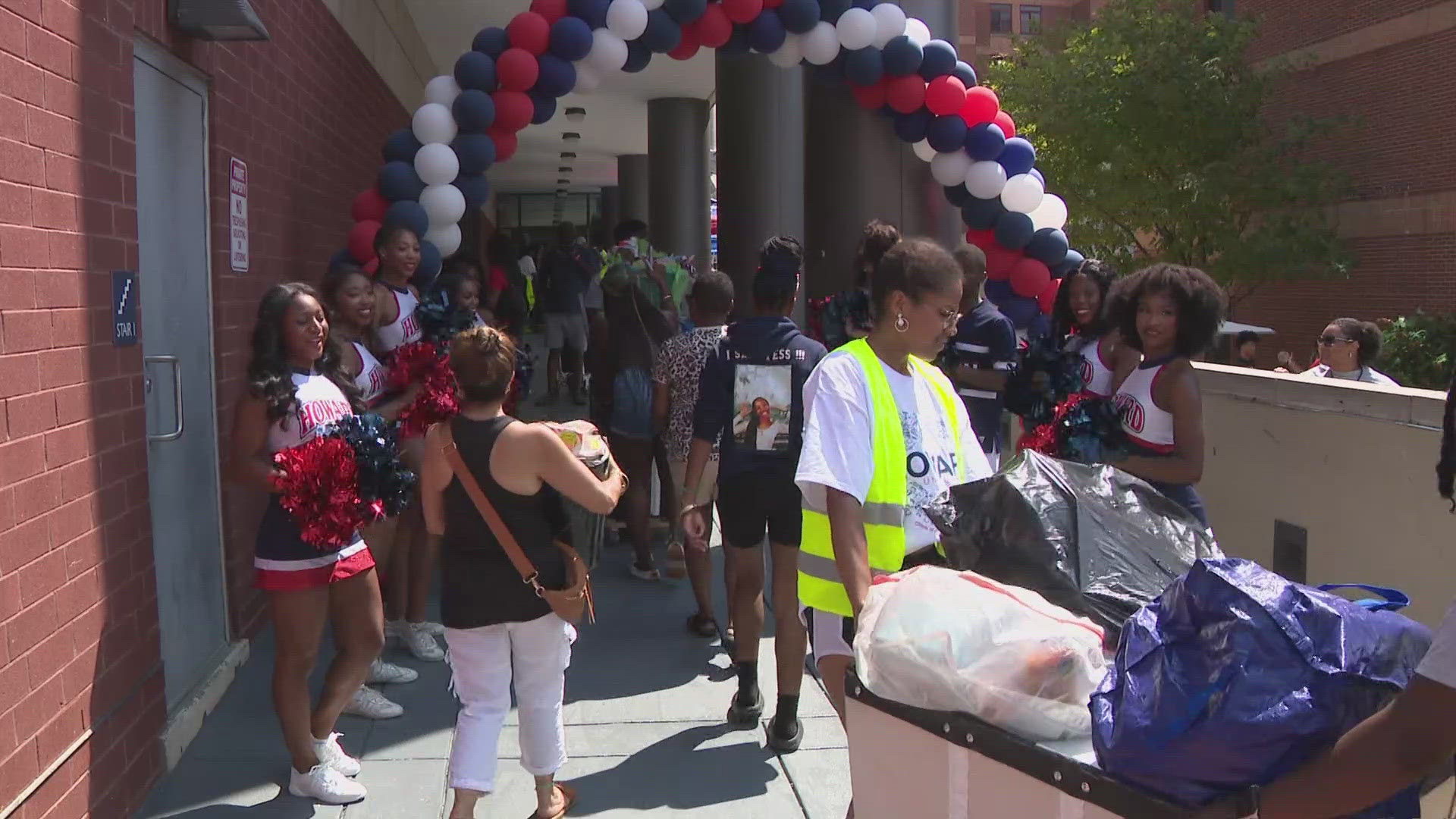 After Debby delayed the original move-in day, Howard University freshmen finally got to check out their new home.