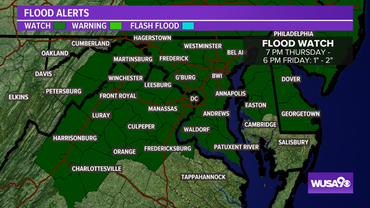 Rain Thursday Brings The Threat For Flooding Flood Watch Issued