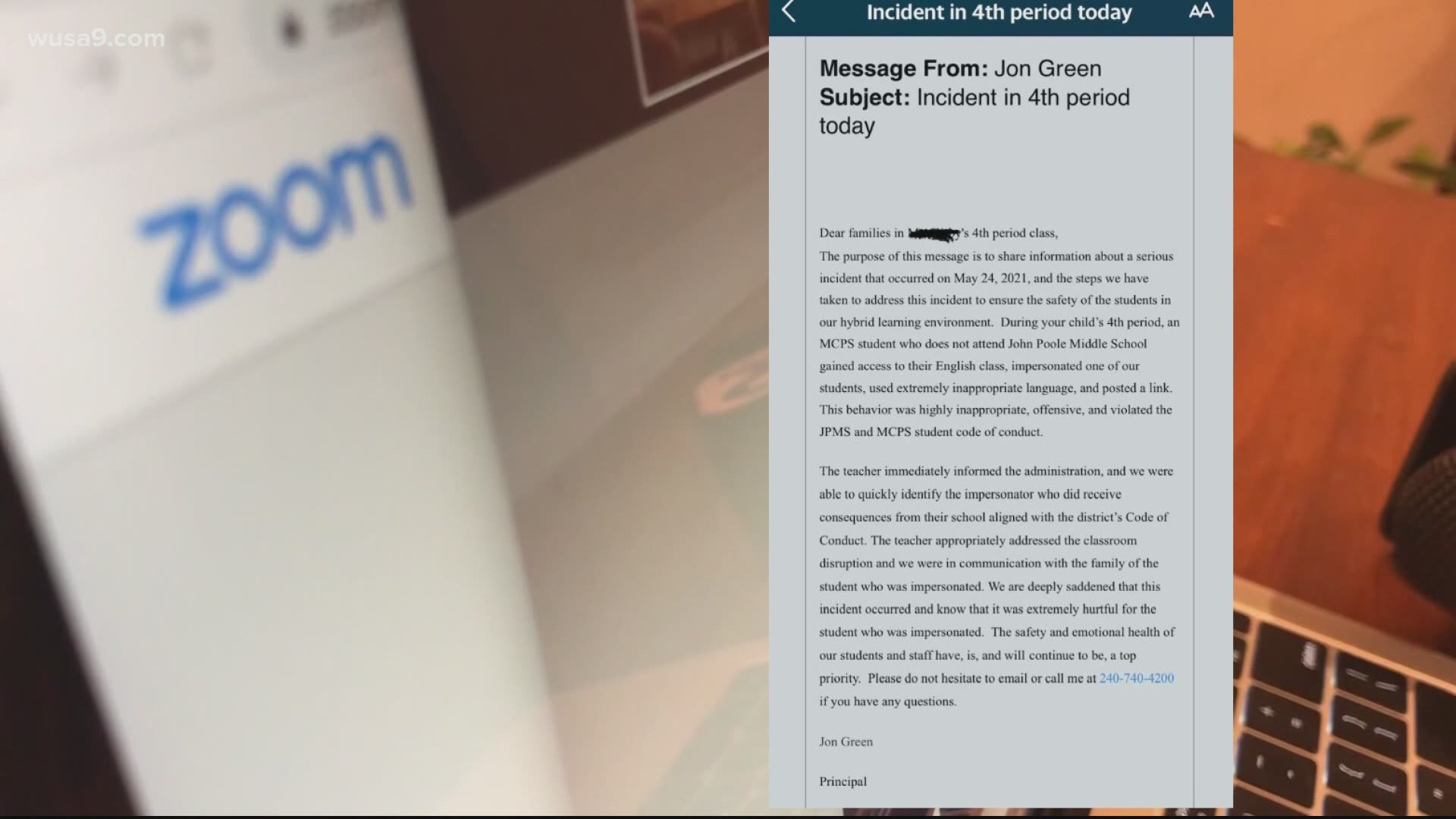 Students hacked into Zoom classes at John Poole Middle School recently. It left one mother fearing people and the district thought her son was a racist