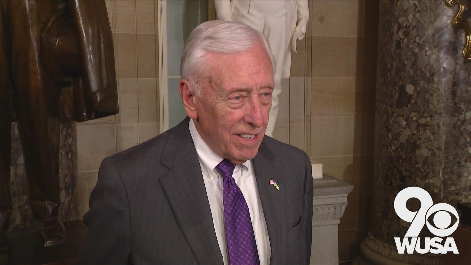 Rep. Steny Hoyer (D-MD) praises Biden's leadership after the State of the Union address.