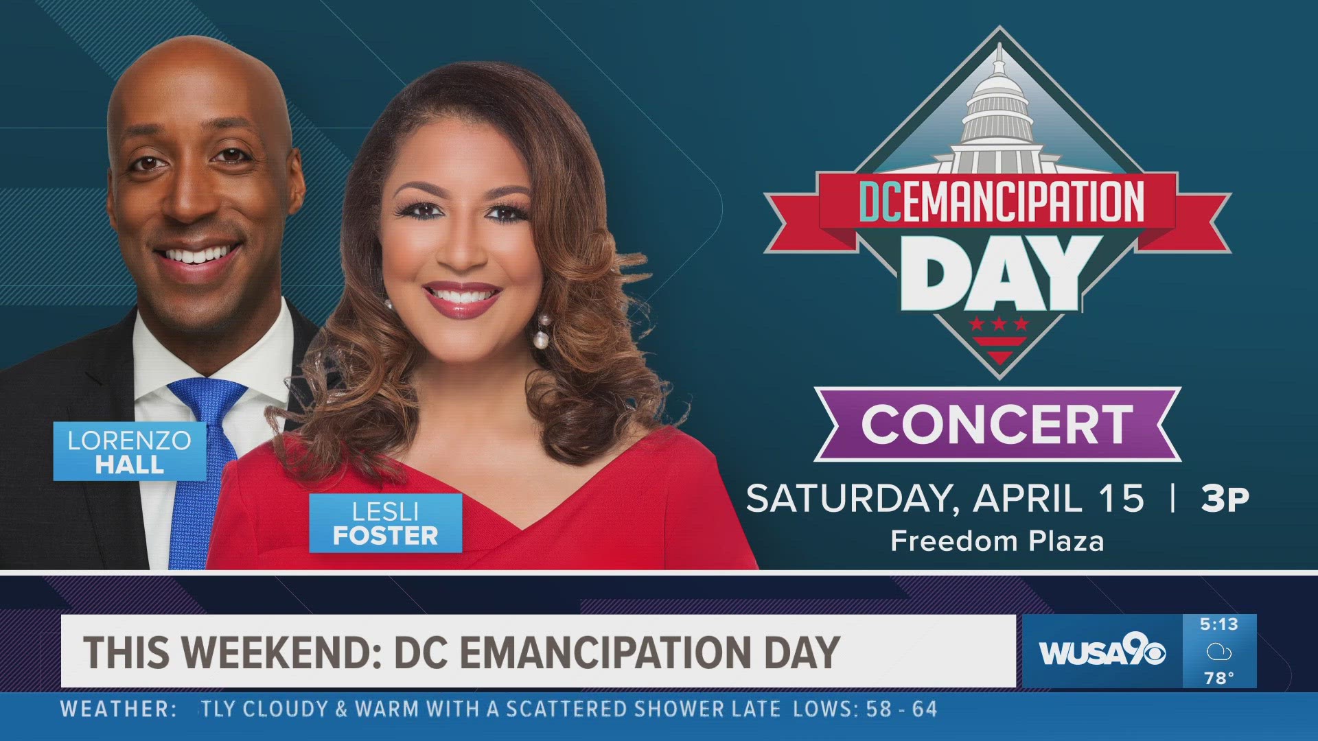 WUSA9 to host DC Emancipation Day concert