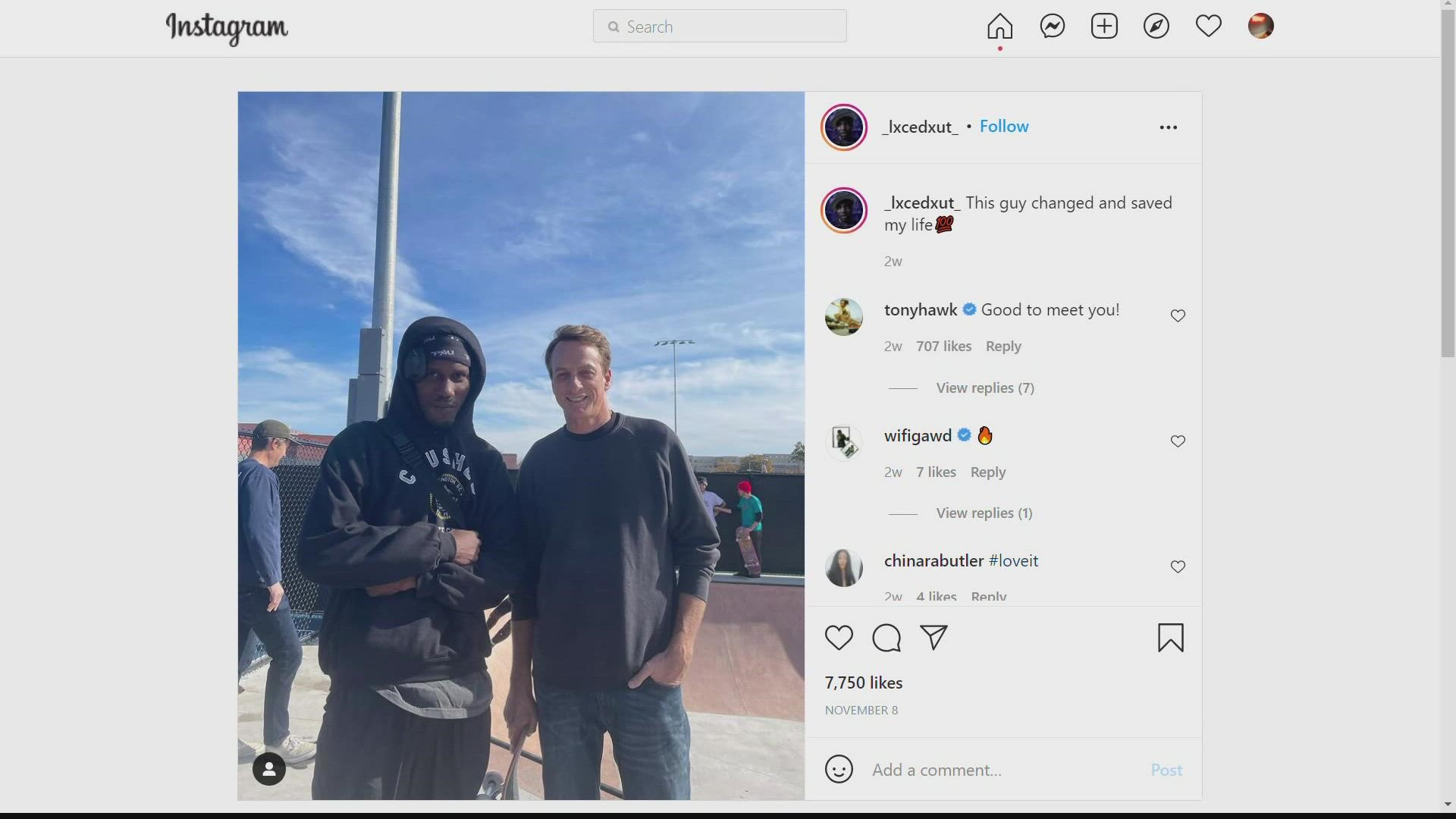 A local skater found the board and later got to meet Tony Hawk.