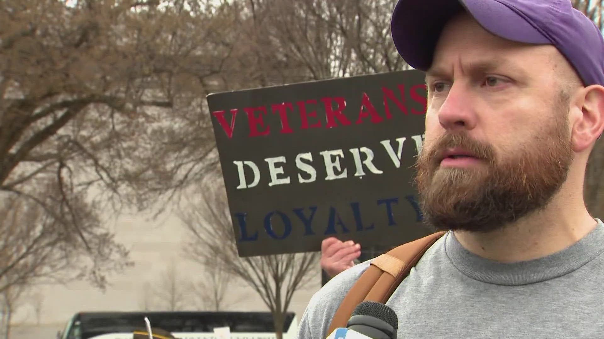 Veterans protest job cuts on National Mall | wusa9.com