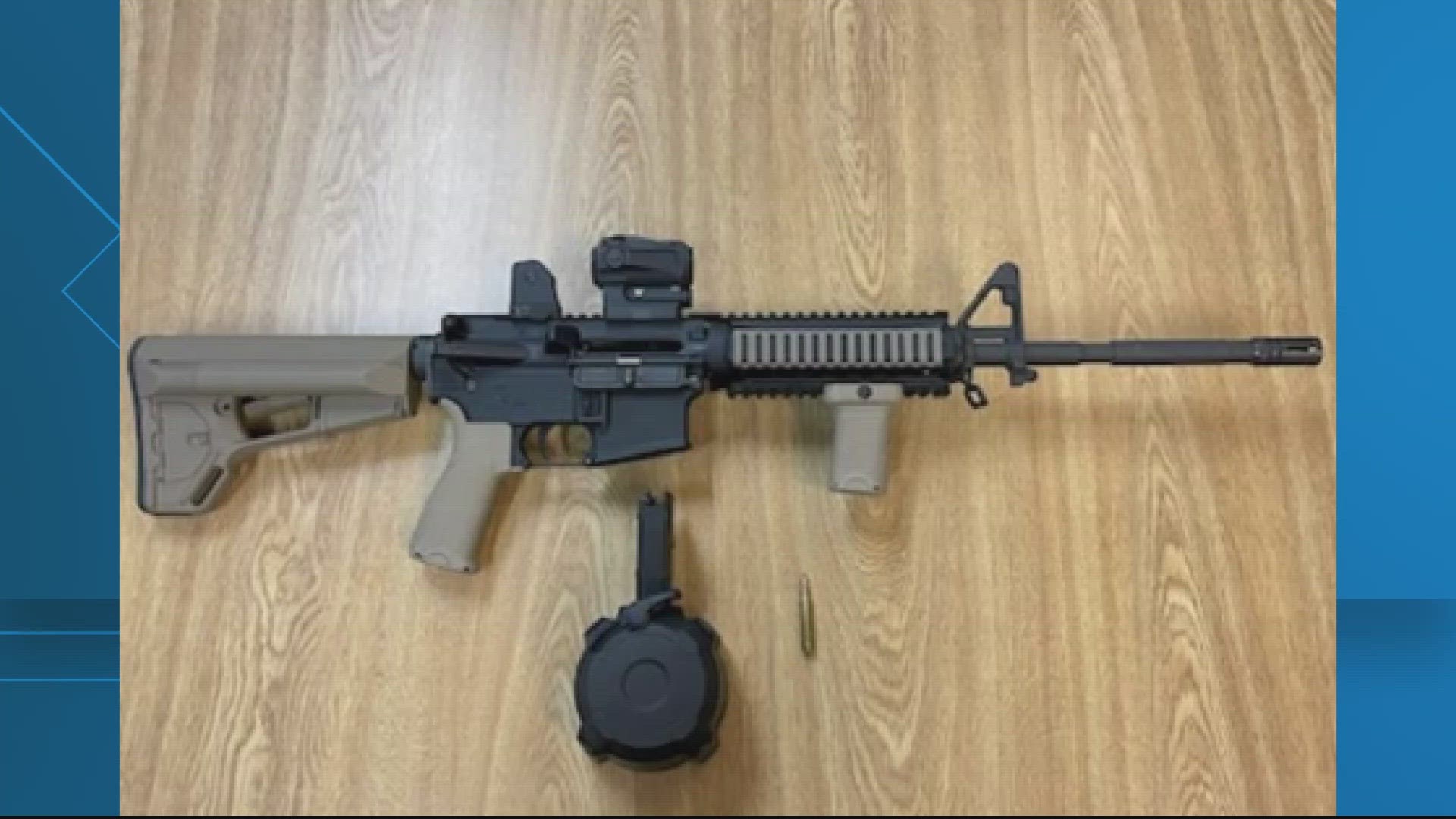In Montgomery County -- police find meth and a stolen semi-automatic rifle during a traffic stop.
Police say the rifle was hidden in a gym bag.