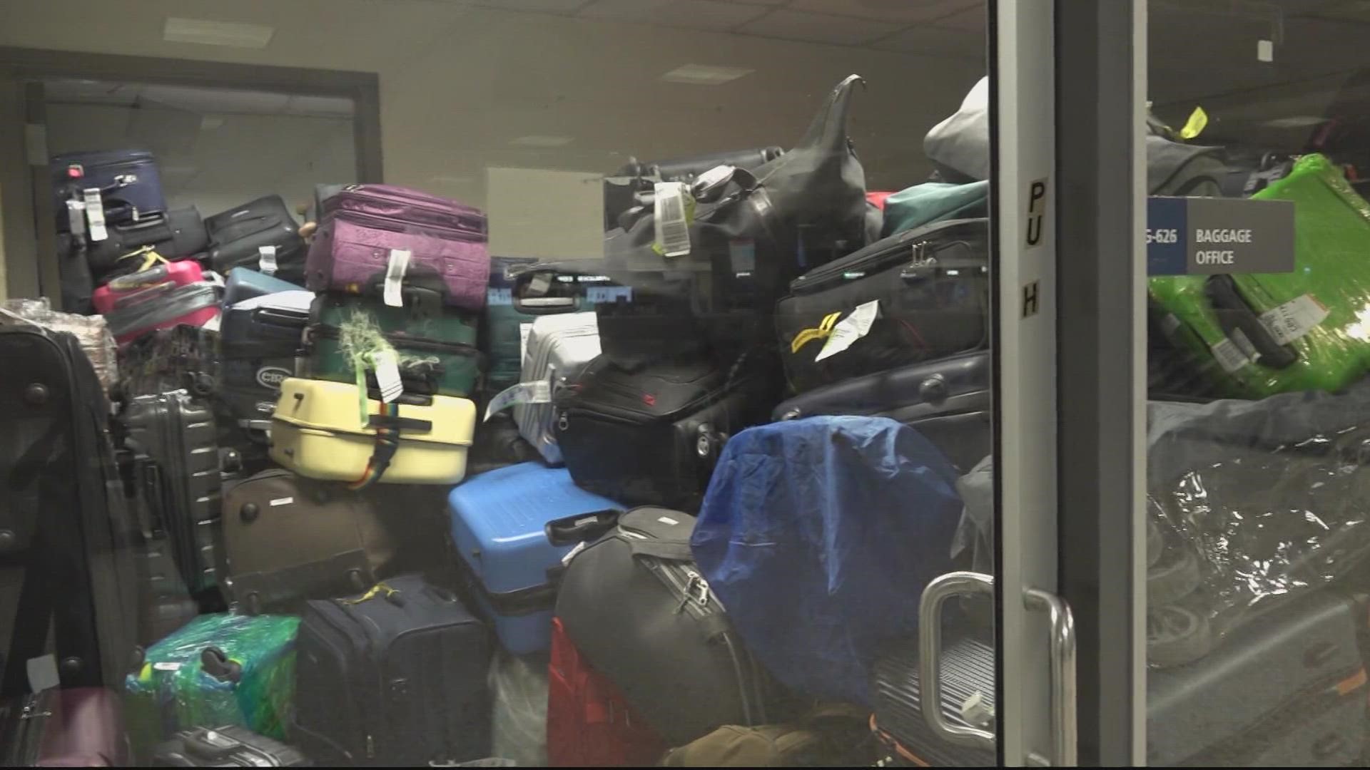 Some passengers claim the airline won't even let them in the room to check if a bag is theirs.