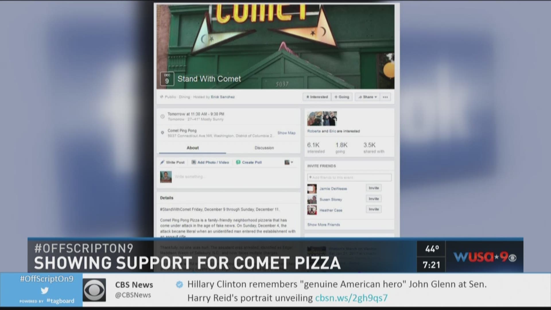 Comet Ping Pong has been the target of a fake news story dubbed "Pizzagate." Now, a D.C. man is trying to use Facebook to make a positive impact.