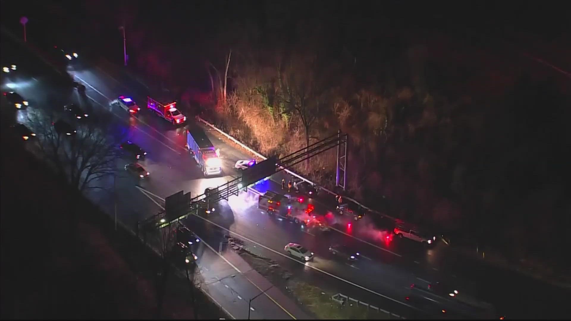 Police in Montgomery County are investigating a deadly crash on Interstate 495 that blocked lanes and caused delays early Tuesday morning.
