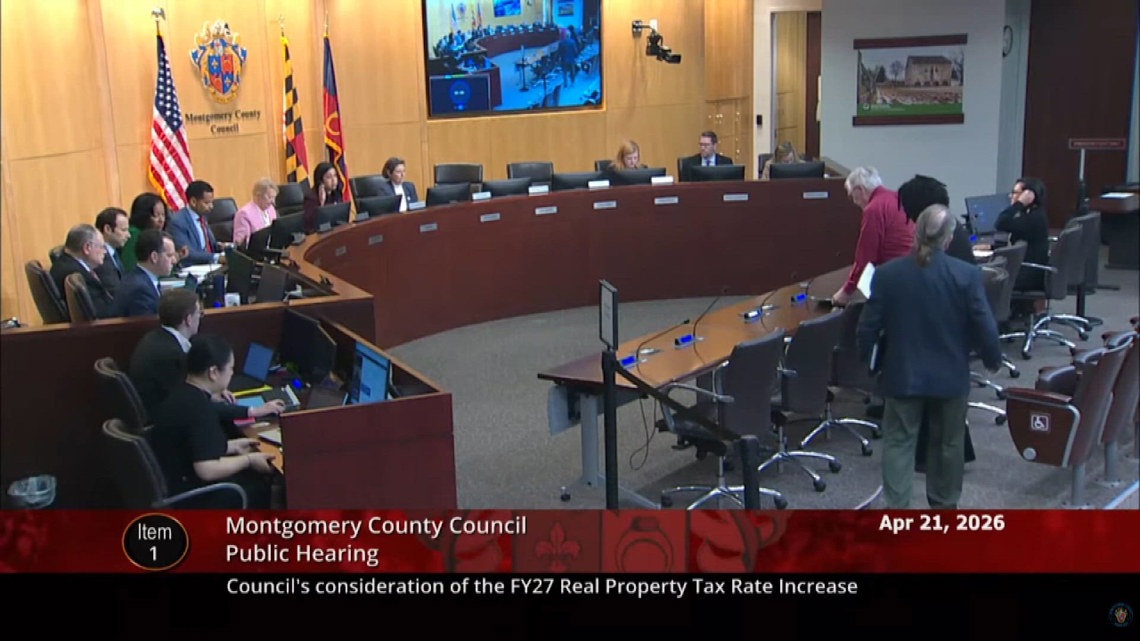 Montgomery County residents challenge proposed tax hikes for 2027 budget amid funding debate