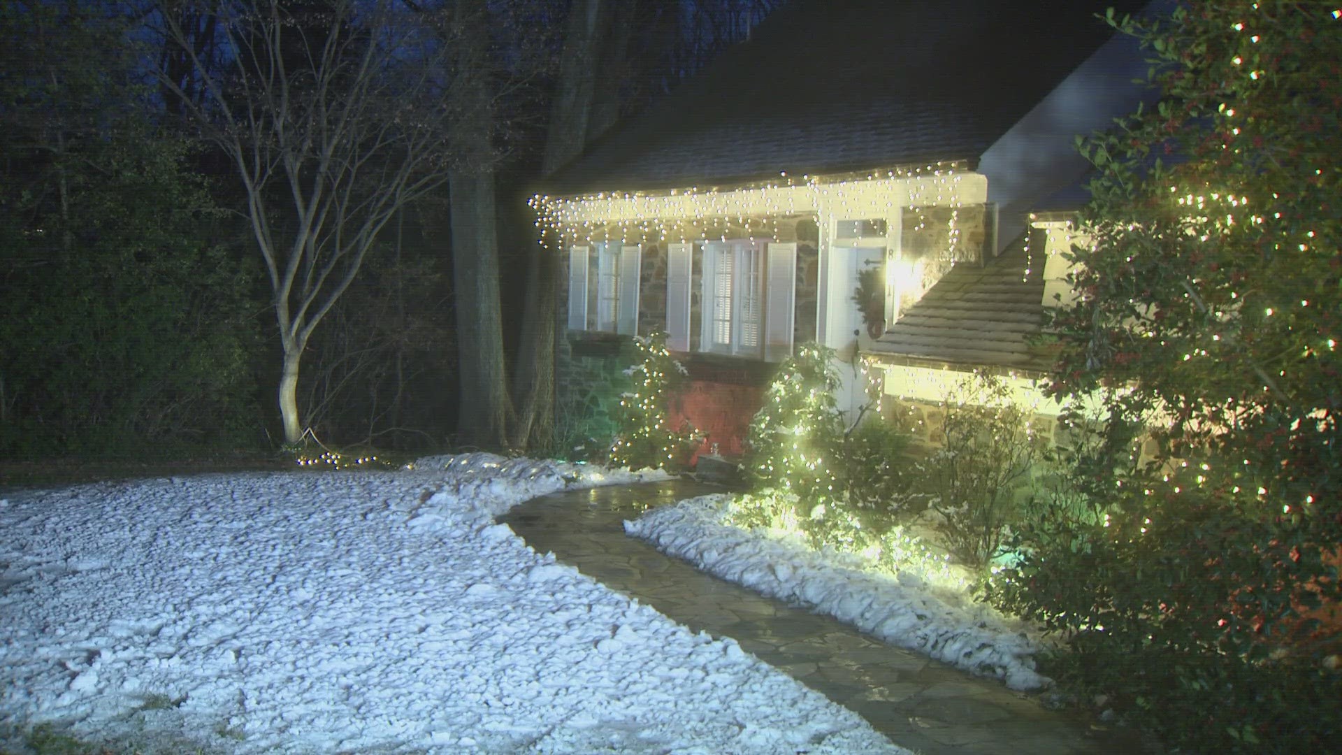 One of our neighbors in Silver Spring REALLY wanted to see some snow. So he took matters into his own hands and started making his own.