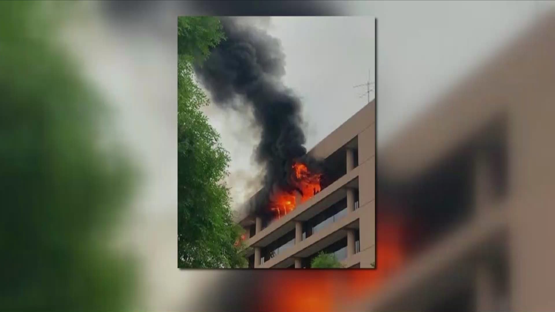 A fire broke out on the top floor of the Metro Headquarters building in Northwest, D.C.