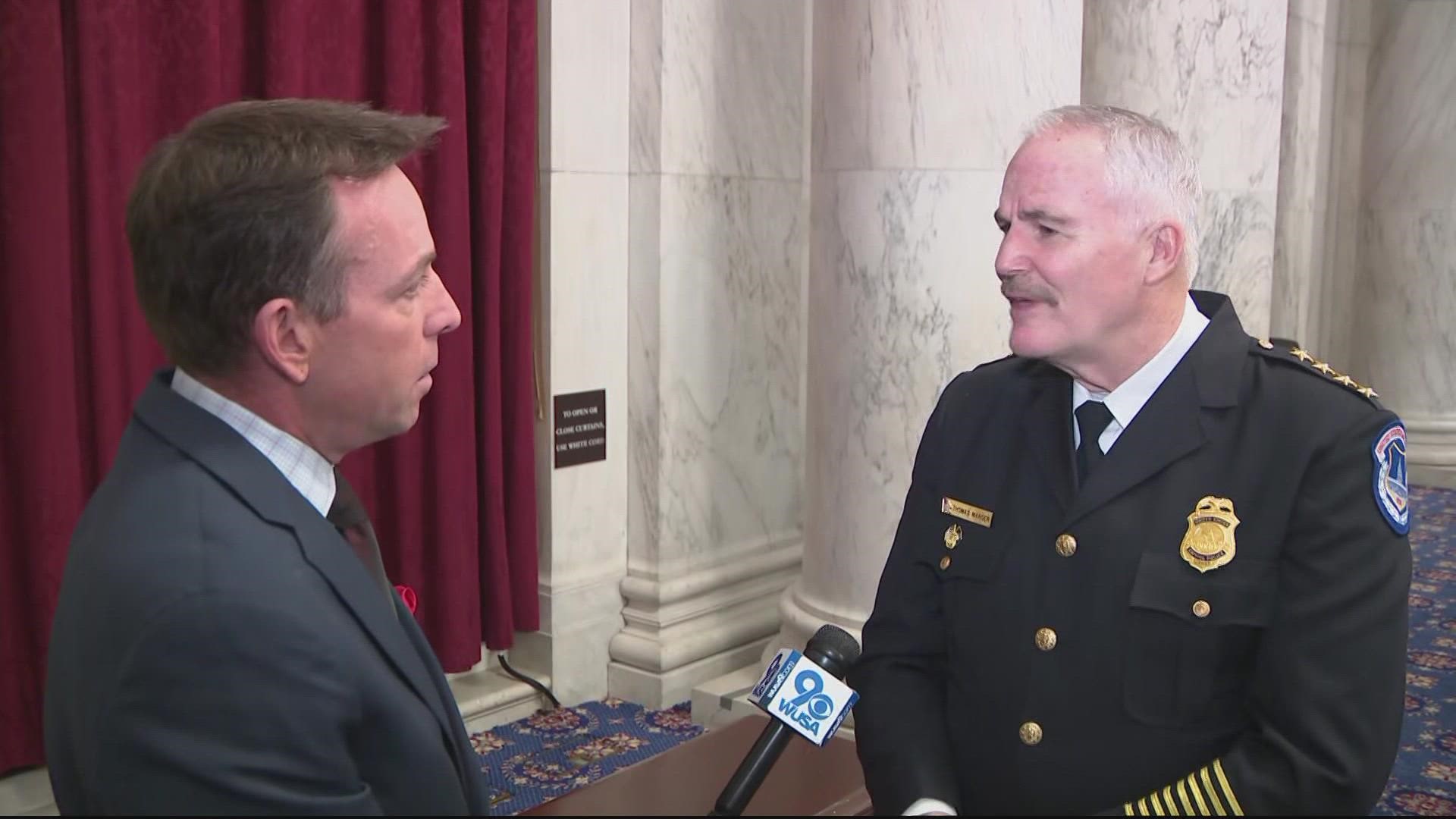 Capitol Police Chief Tom Manger talks about upping protections for members of Congress and reopening the Capitol building