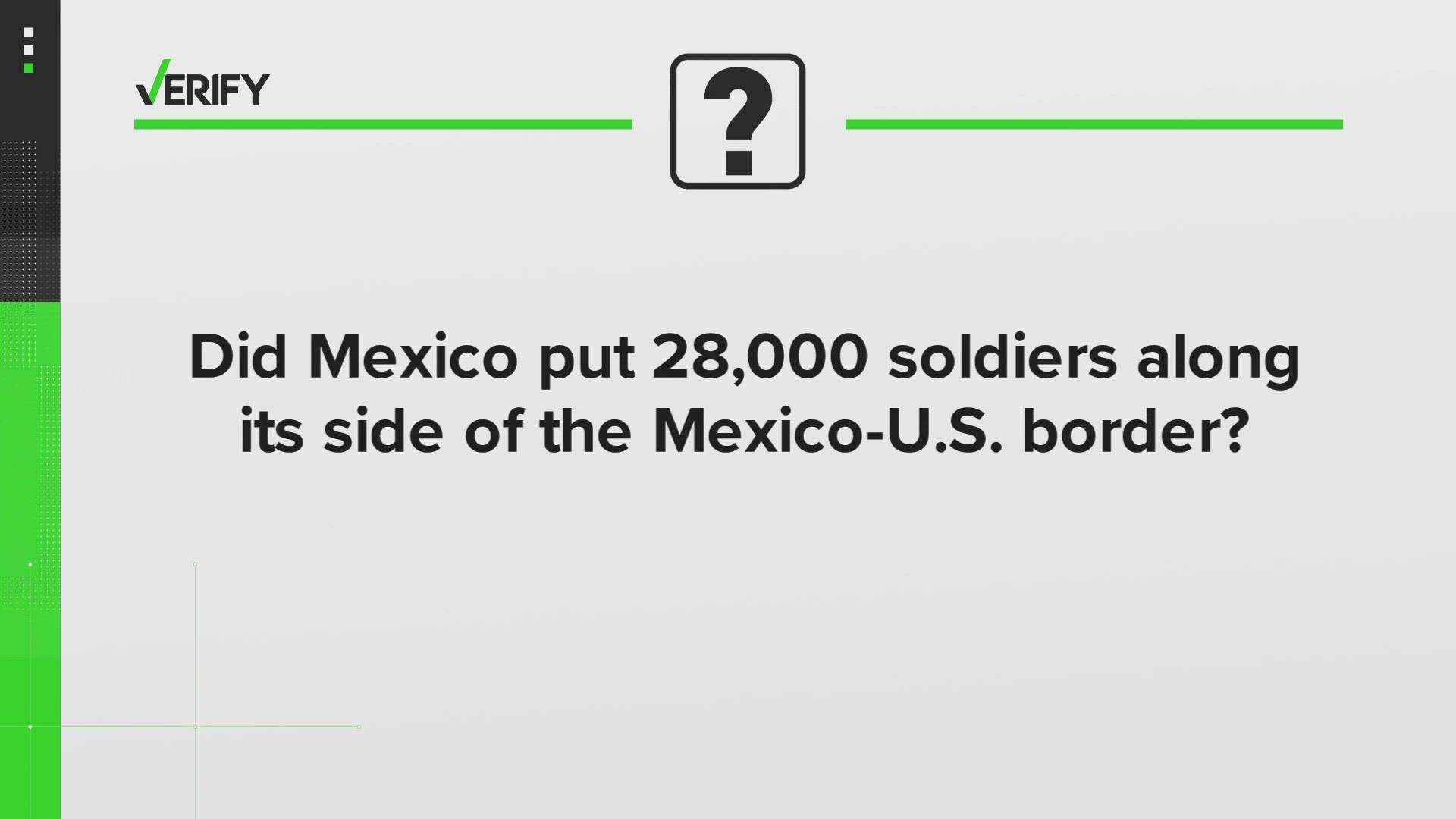 Did Mexico put 28,000 soldiers additional along its side of the border with the U.S.?