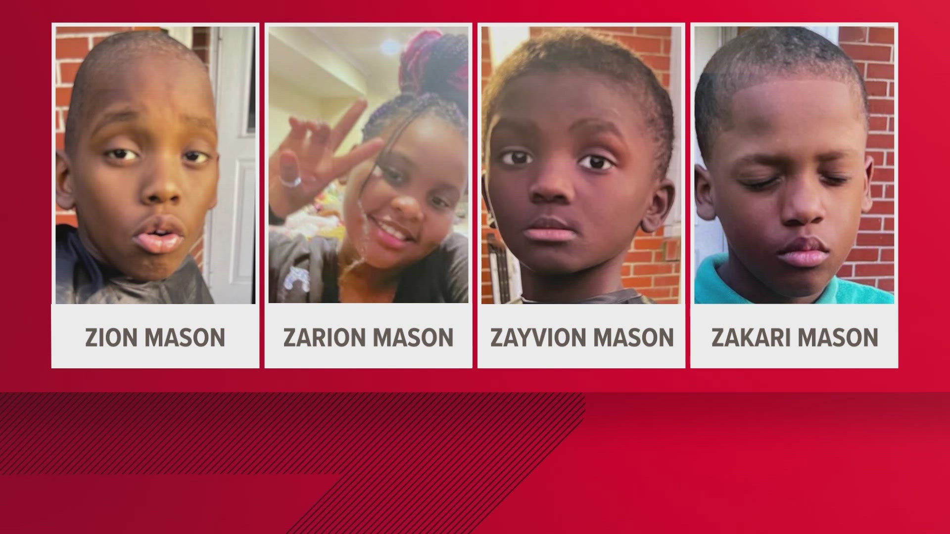 The four siblings were all last seen in the 4200 block of Hatties Progress Drive around 3:45 p.m. Monday. 