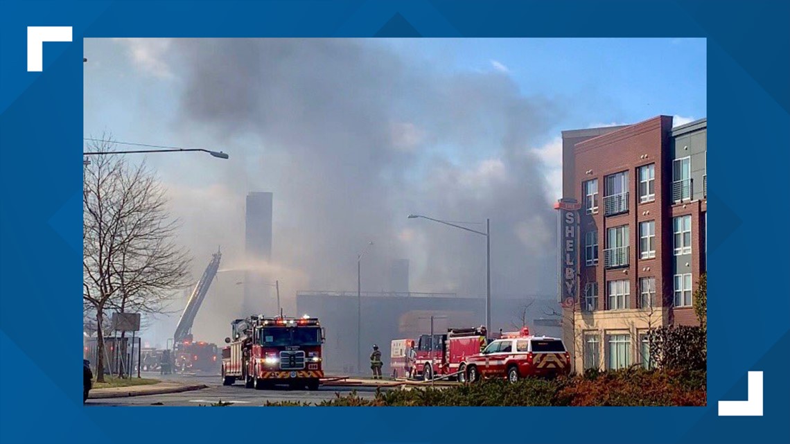 Fire at Alexandria building under construction seen for miles
