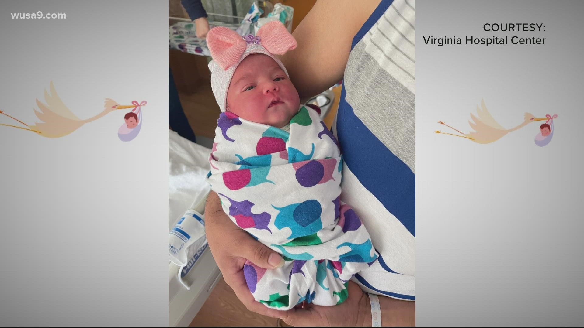 Baby Naydeline was born in Arlington at 2-22-22 at 2:22 a.m.