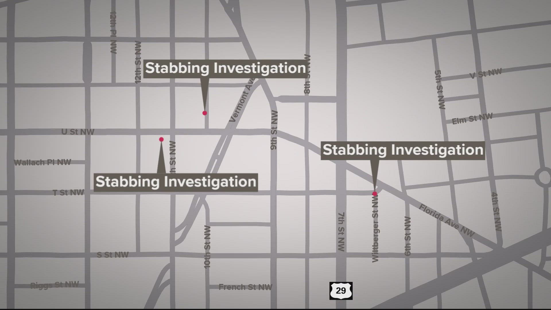 A string of stabbings early Saturday morning left 4 people hospitalized in Northwest