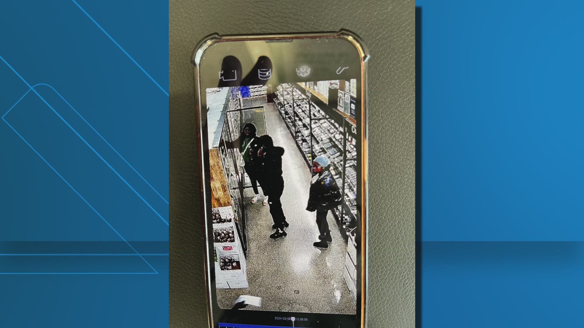 Police in Prince George's County are looking for three people accused of robbing a liquor store at gunpoint.