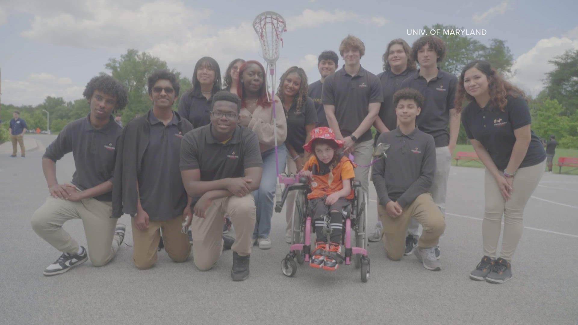 Students in College Park Academy's Engineering For US All (e4usa) program designed the stick so a 9-year-old girl can play from her wheelchair.
