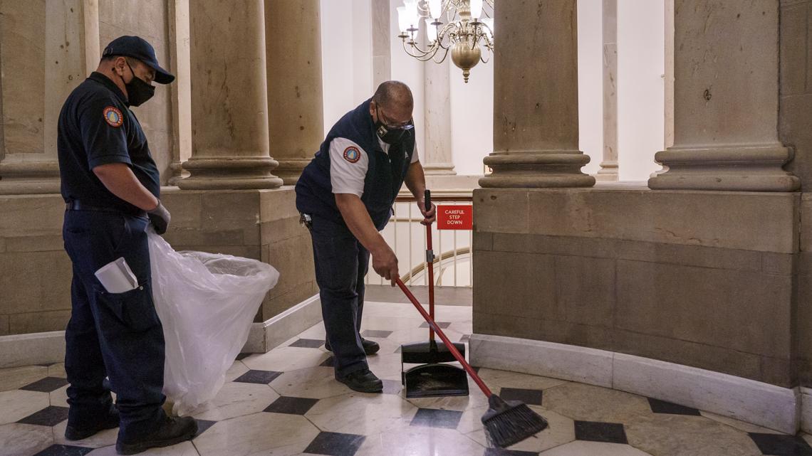 Cleaning Up Riots Crews clean US Capitol after riots bring destruction inside | wusa9.com