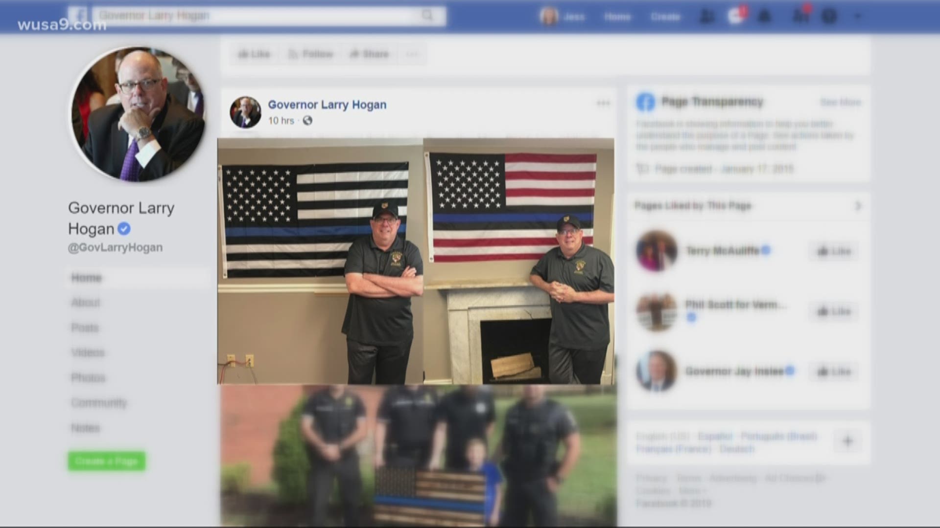 Montgomery County Executive Marc Elrich prohibited the police officers from displaying the gifted wooden flag after receiving backlash online