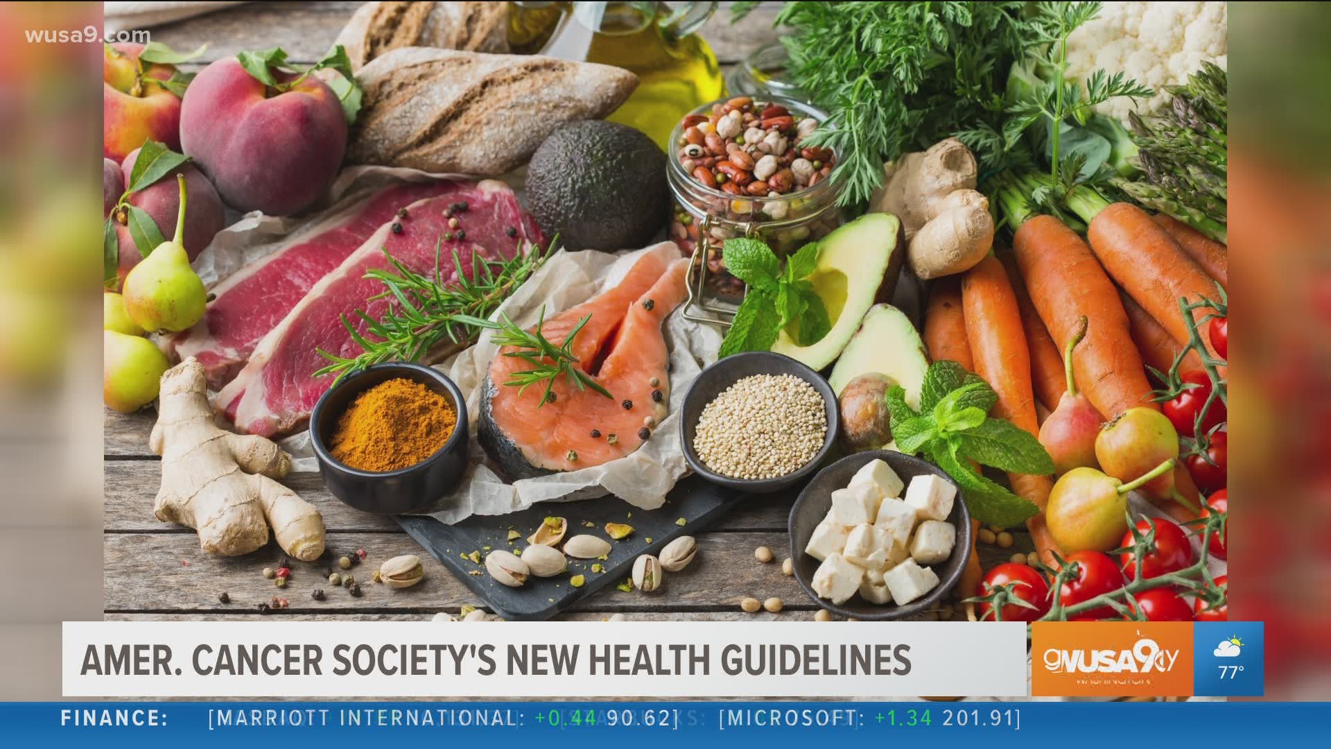 Dietitian Shelley Maniscalco talks about the recently released new guidelines for diet and physical activity from the American Cancer Society.